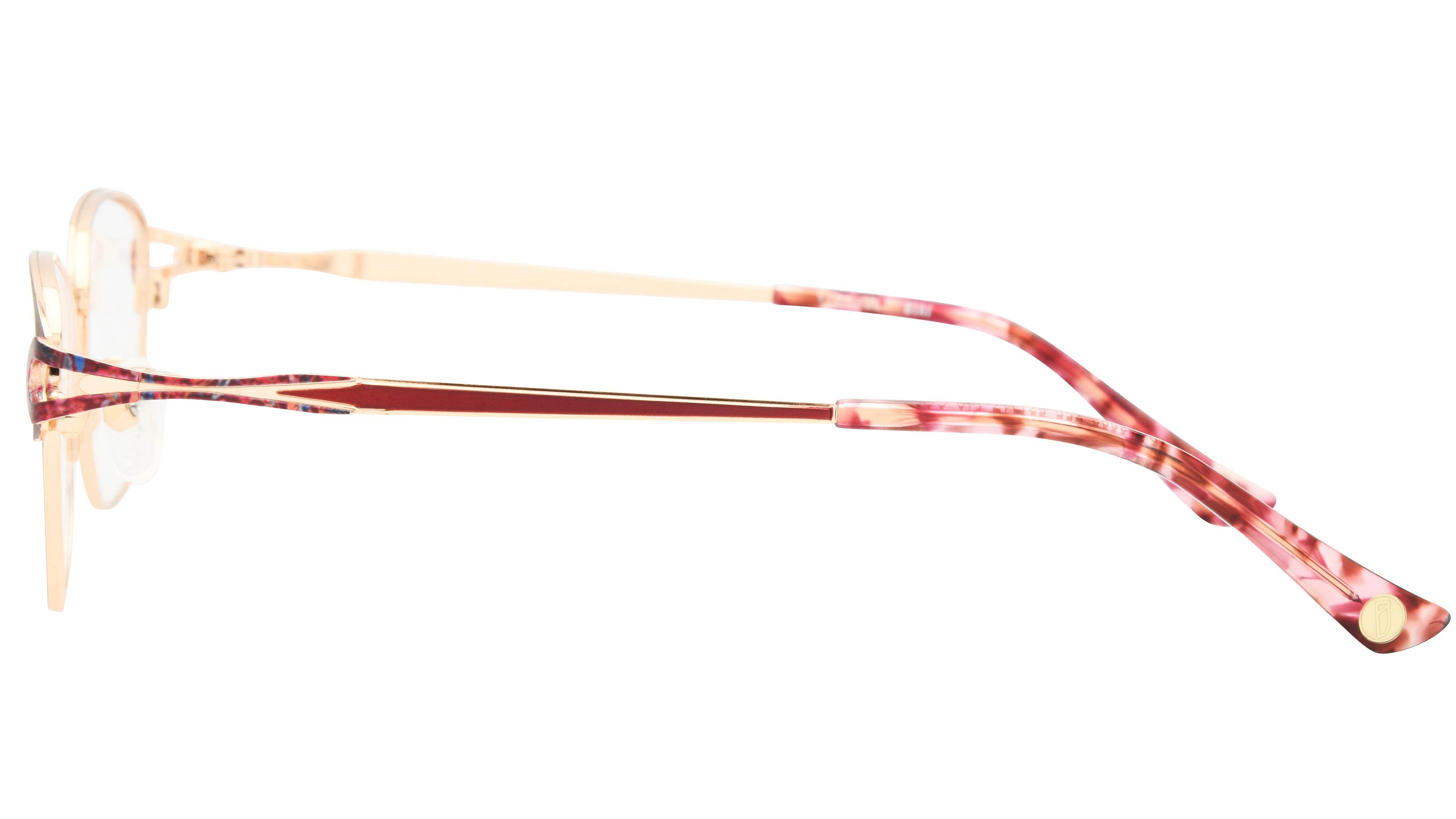 Lunettes de vue Baïa Femme Rouge Rectangle baa2602 Gauche
