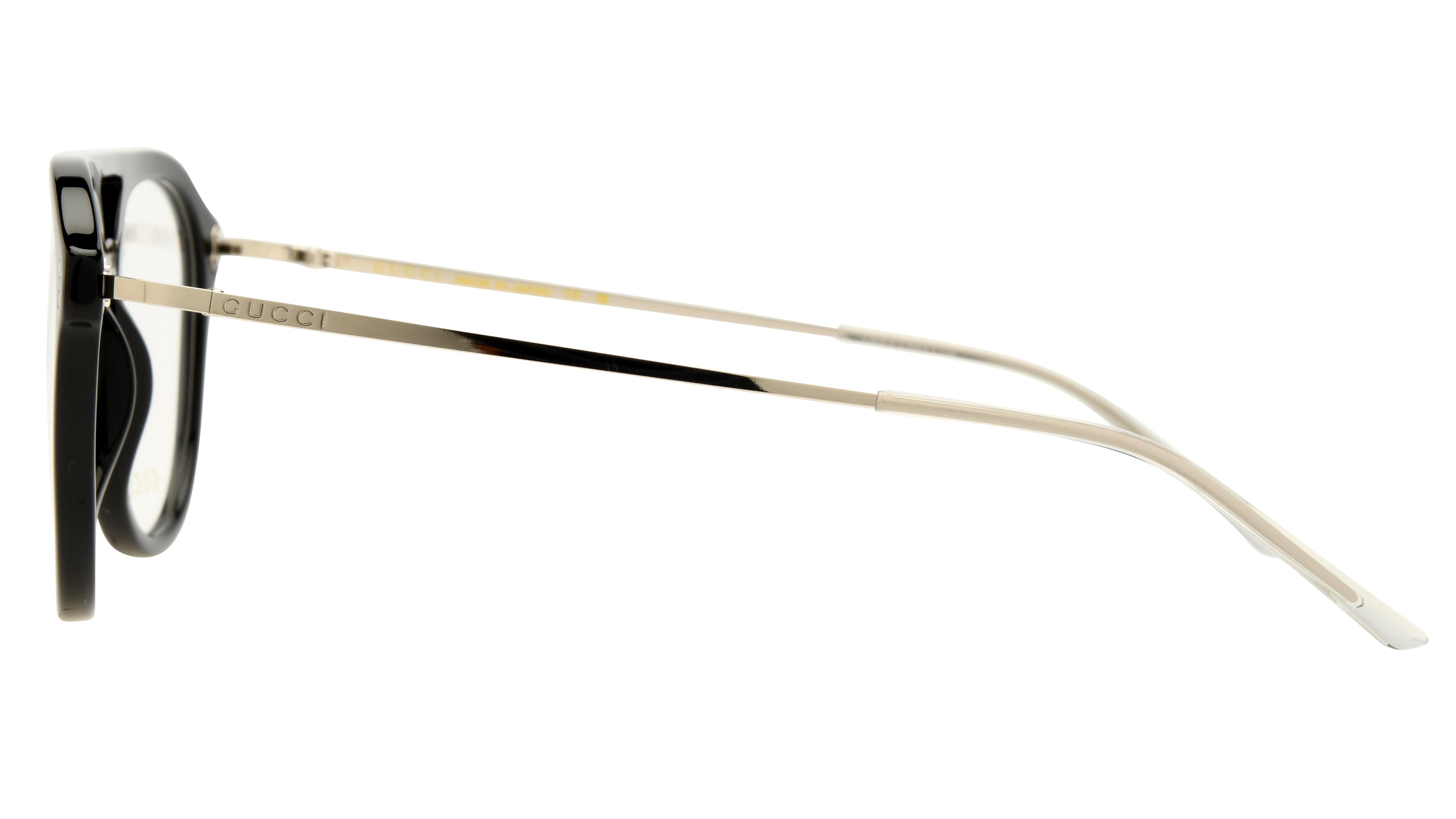 Lunettes de vue Gucci Homme Noir Aviateur GG1708O Gauche