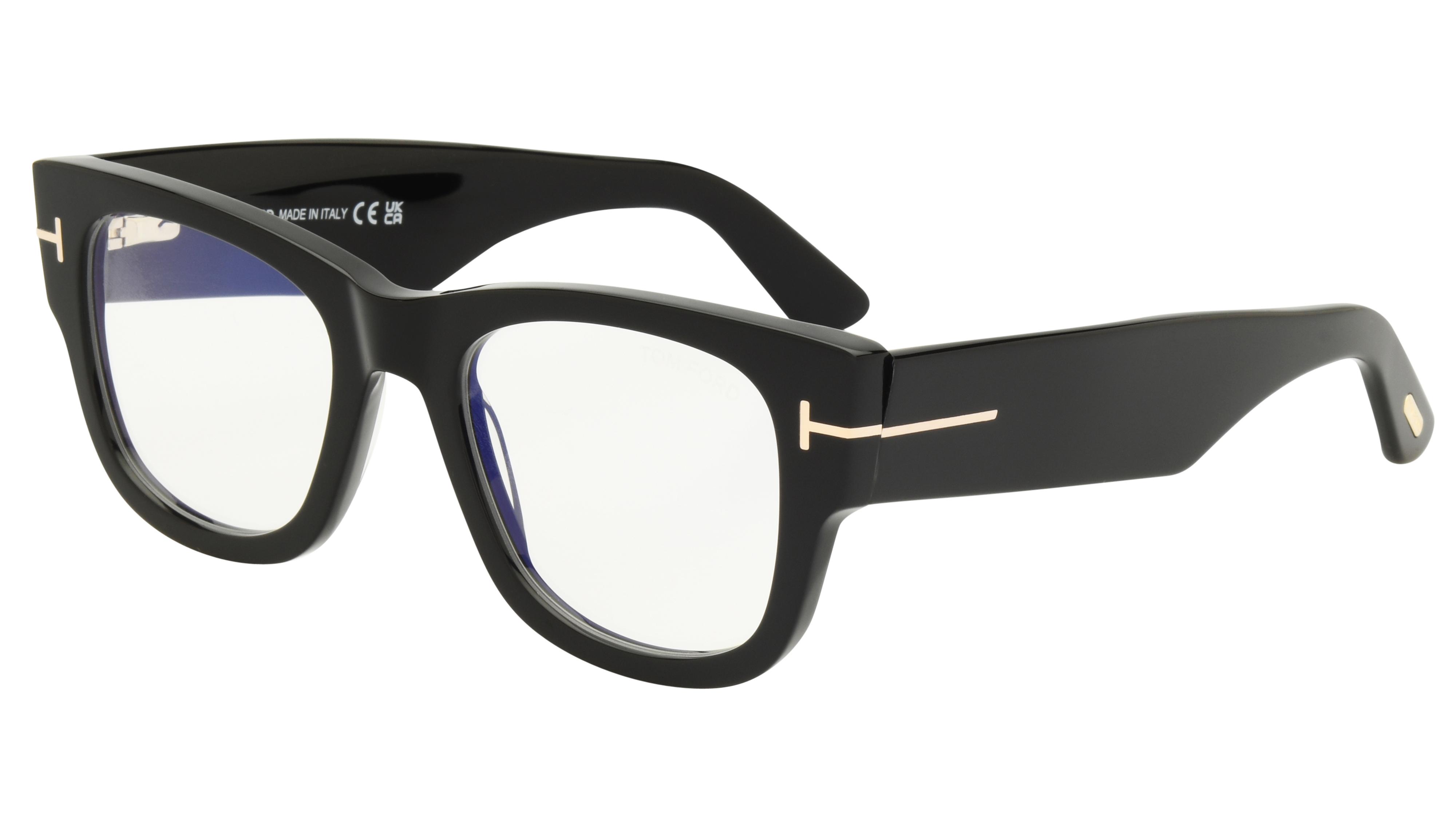 Lunettes de vue Tom Ford Homme Noir Carré FT6099-B Trois-Quart
