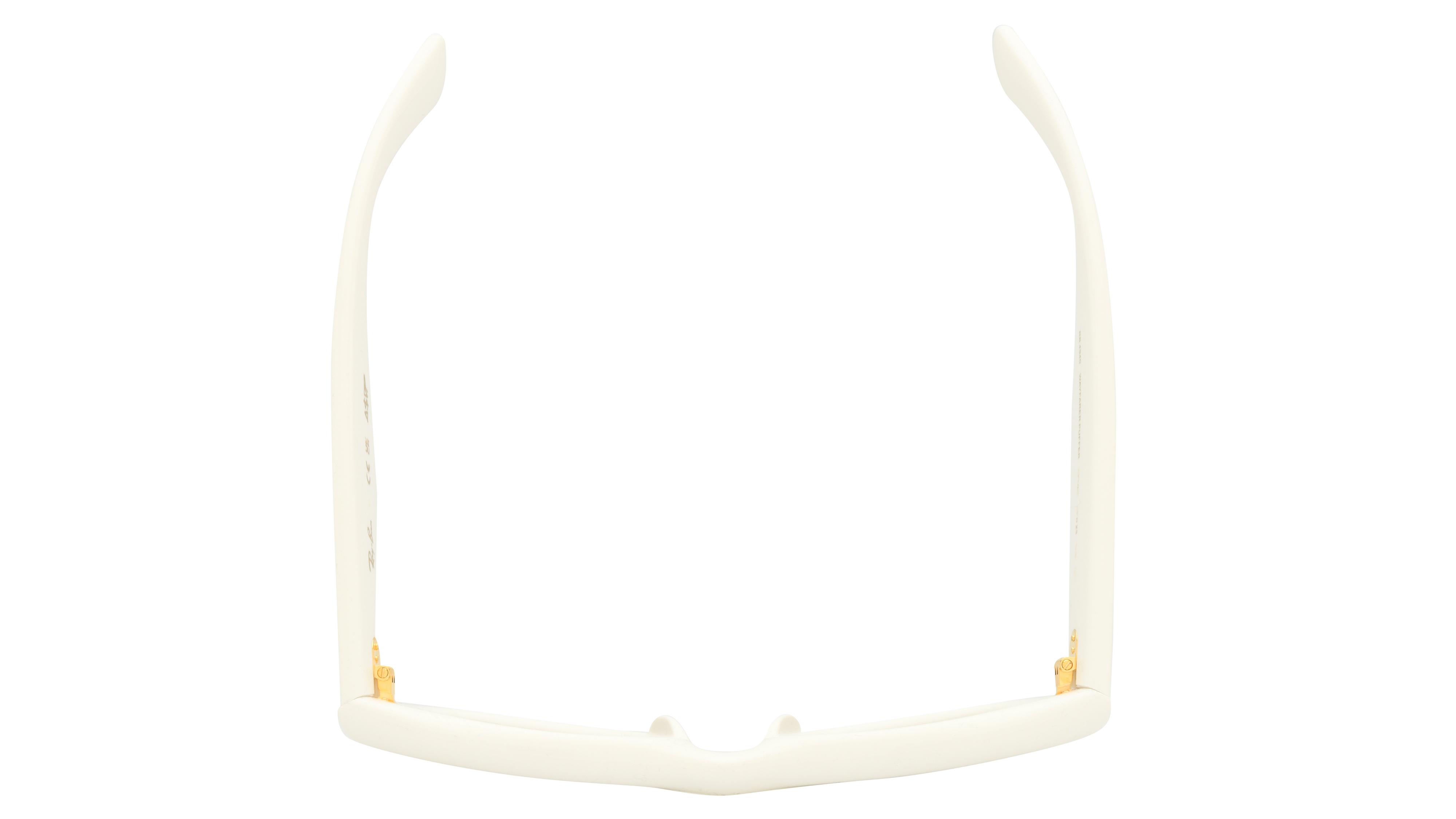 Lunettes de soleil Ray-Ban Mixte Blanc Carré RB4940 Dessus