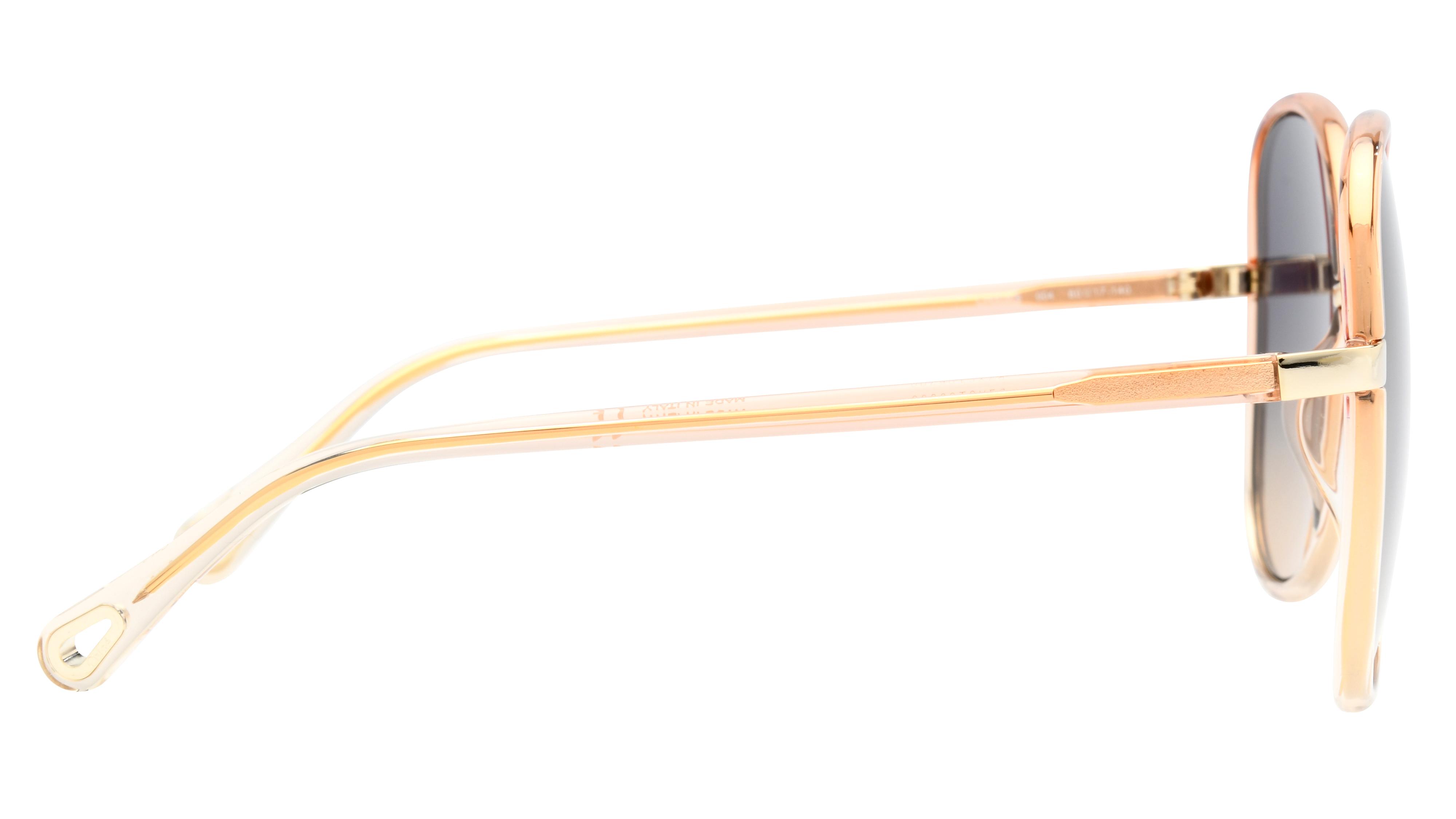 Lunettes de soleil Chloé Ch0030S Orange Texture Ronde Krys