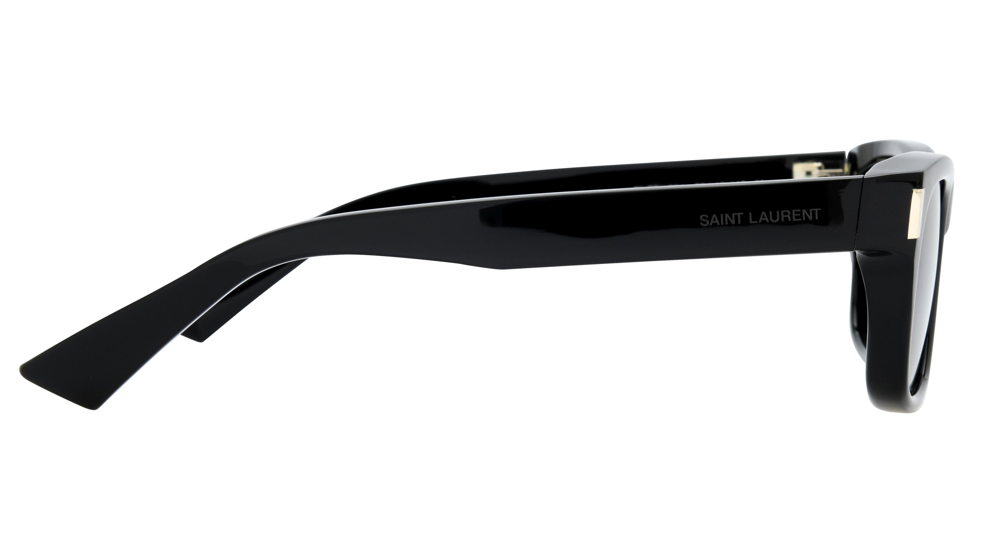 Lunettes de soleil Saint Laurent Mixte Noir Rectangle Sl83 Droite