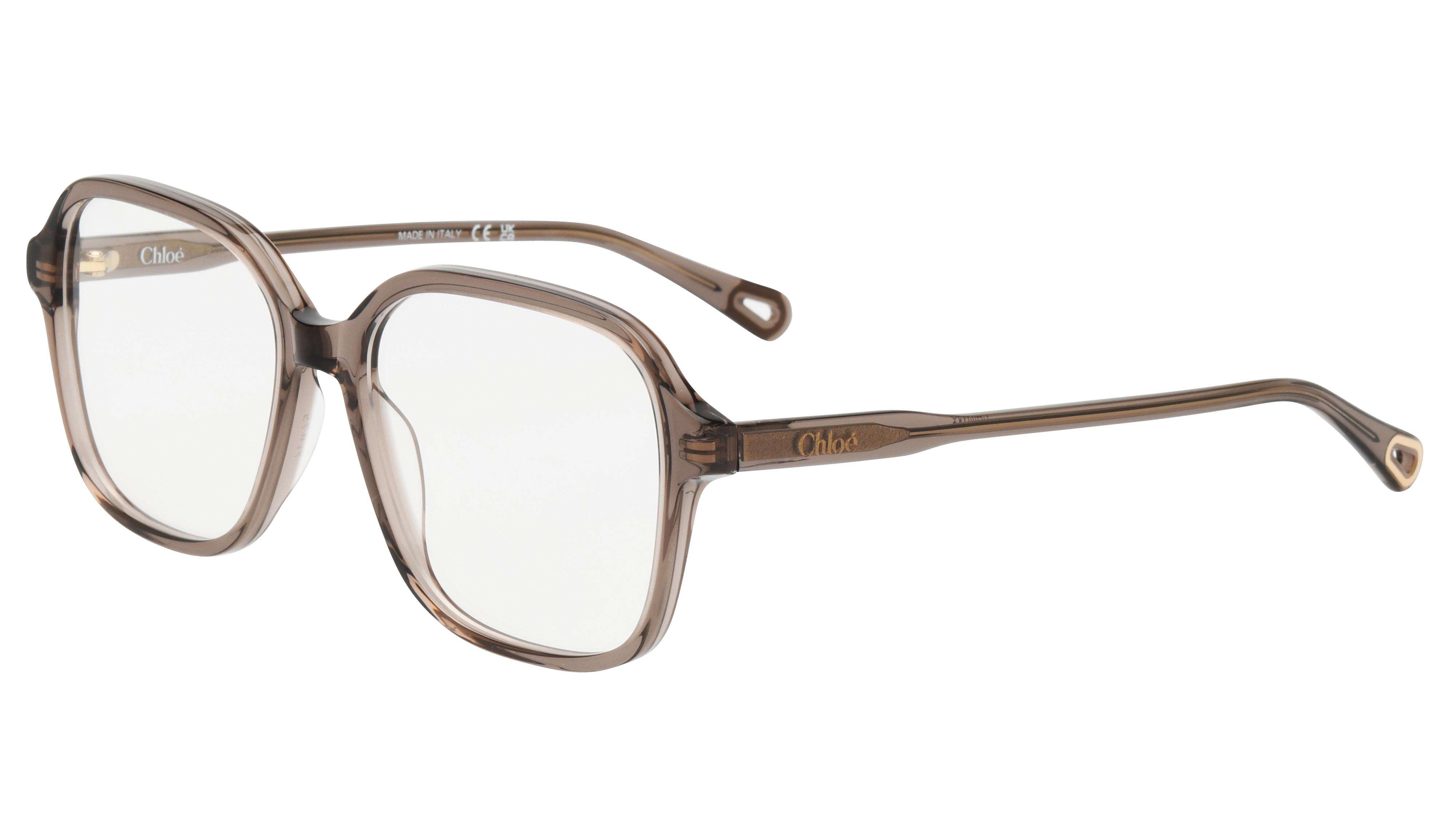Lunettes de vue Chloé Femme Gris Carré Ch0313O Trois-Quart