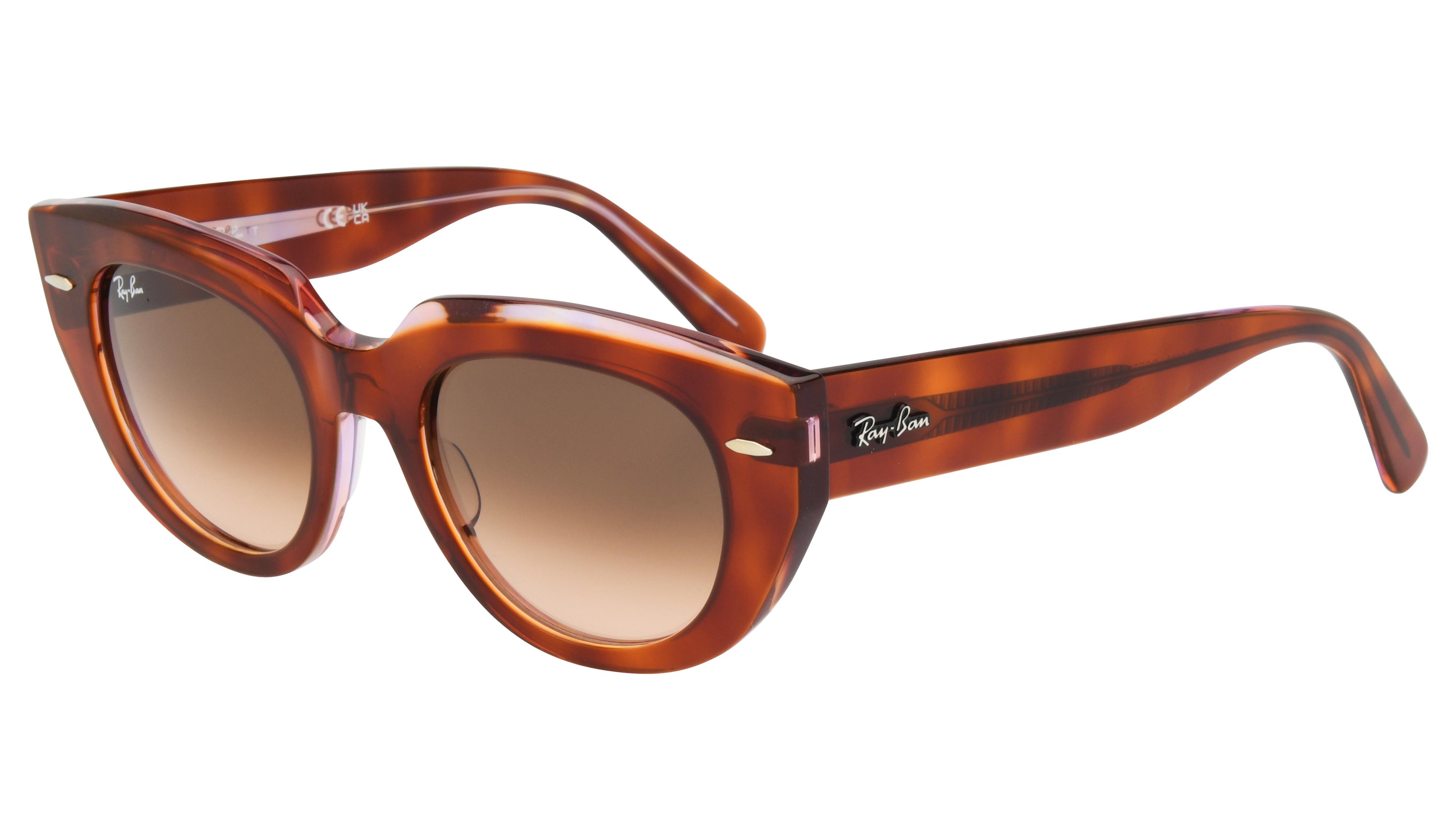 Lunettes de soleil Ray-Ban Femme Or Papillon RB2286 Trois-Quart
