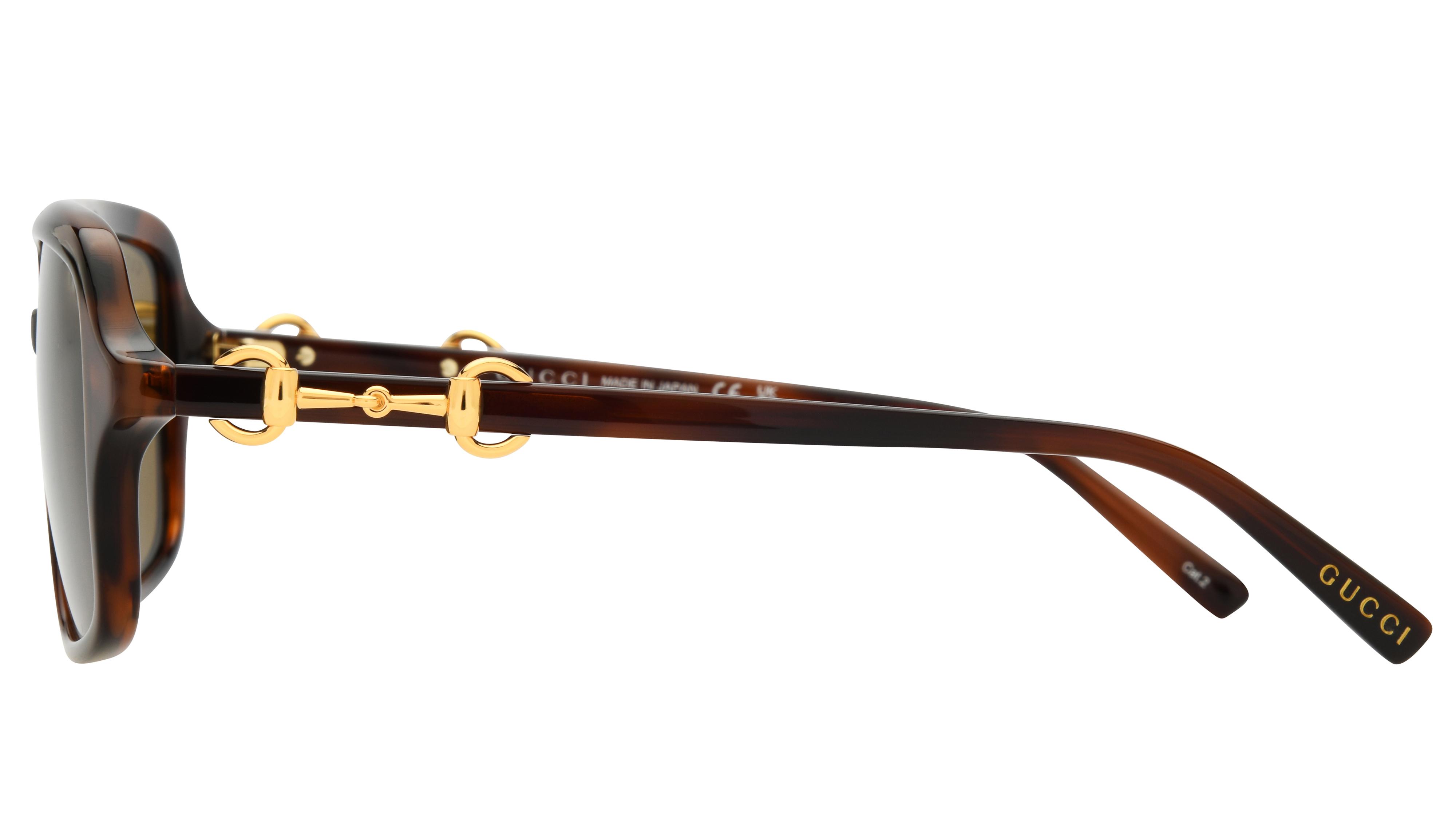 Lunettes de soleil Gucci Femme Écaille Aviateur GG2052S Gauche