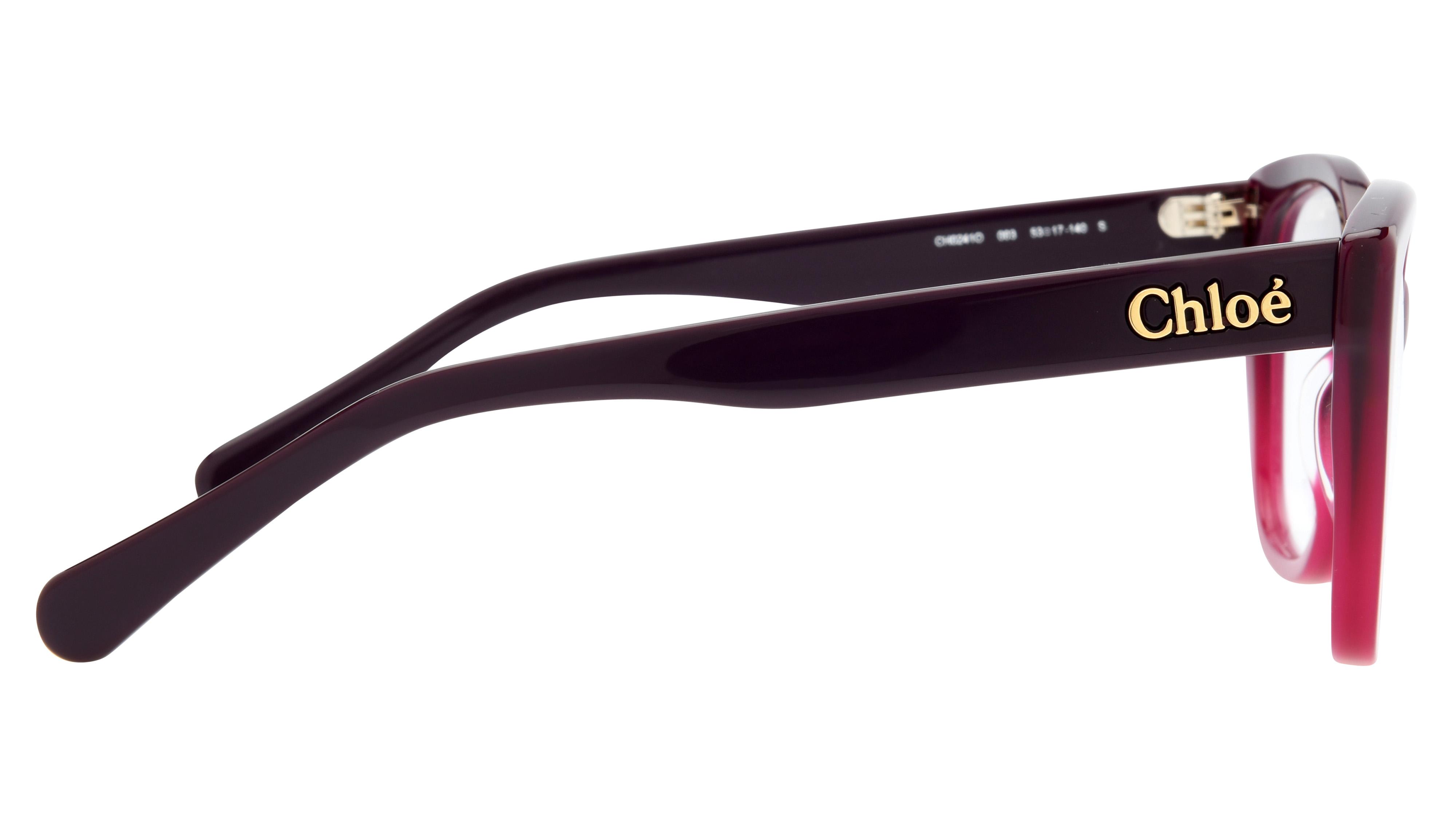 Lunettes de vue Chloé Femme Rouge Papillon Ch0241O Droite