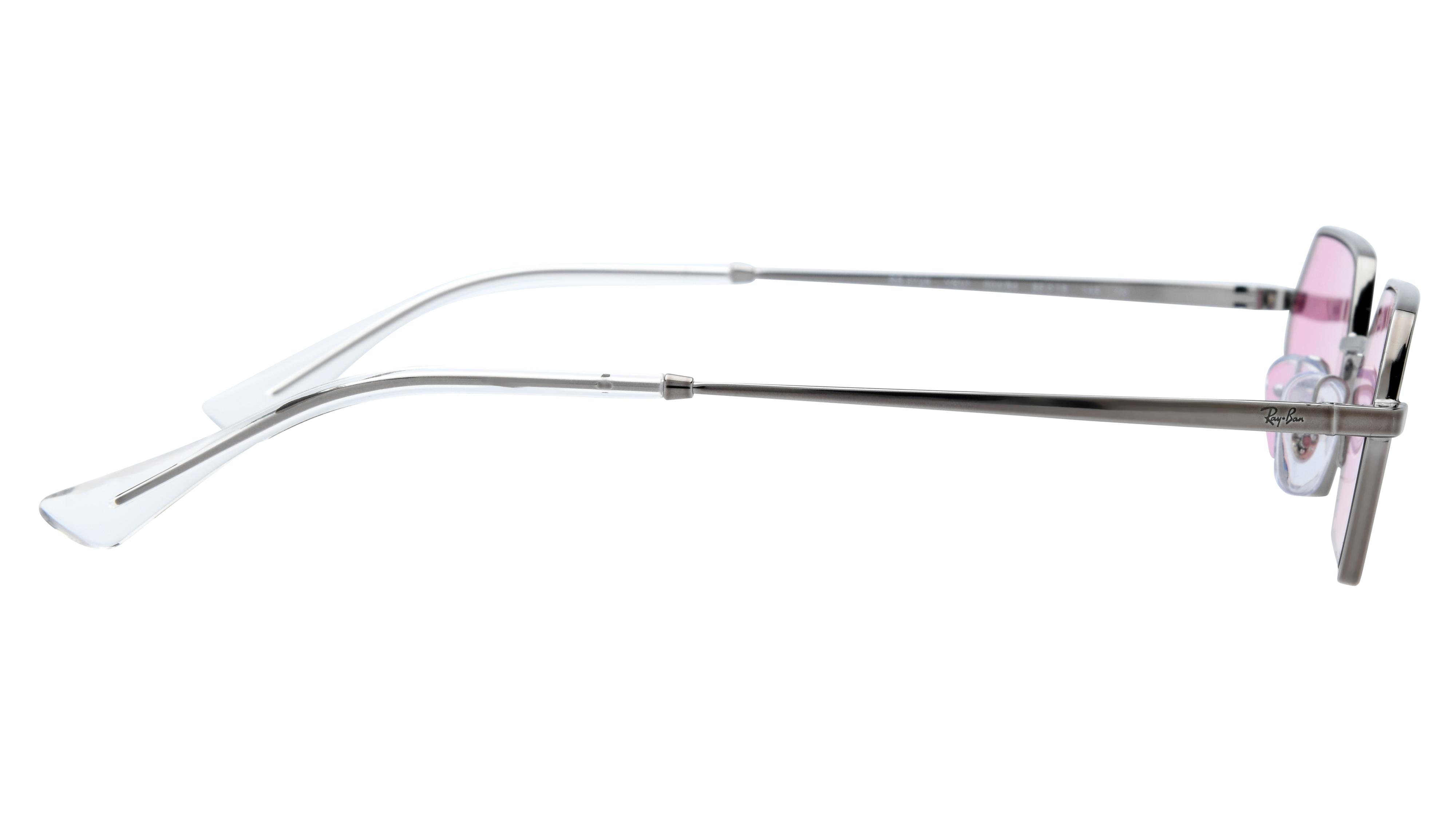 Lunettes de soleil Ray-Ban Mixte Gris Rectangle RB3728 Droite