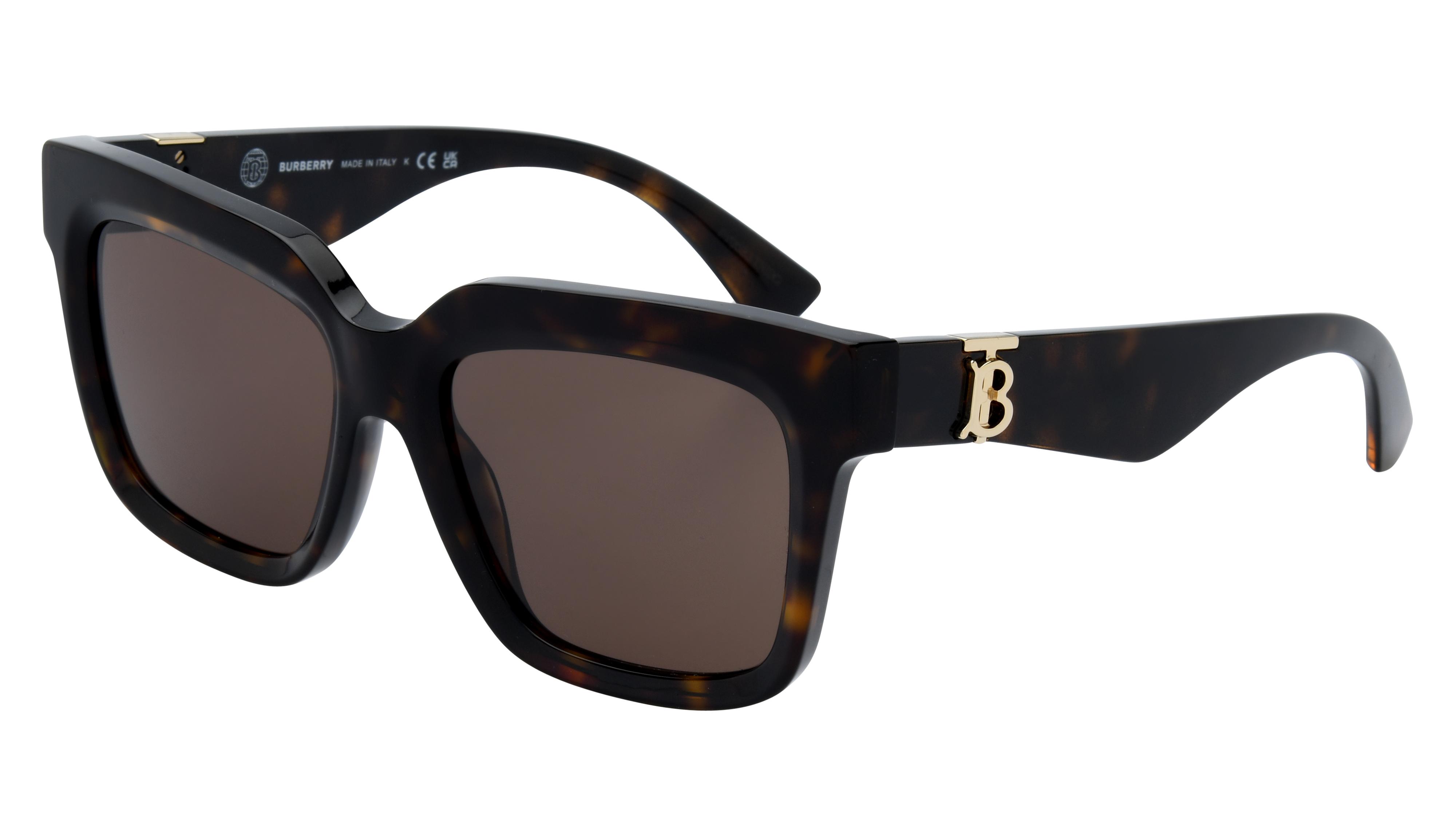 Lunettes de soleil Burberry Femme Noir Carré BE4419 Trois-Quart