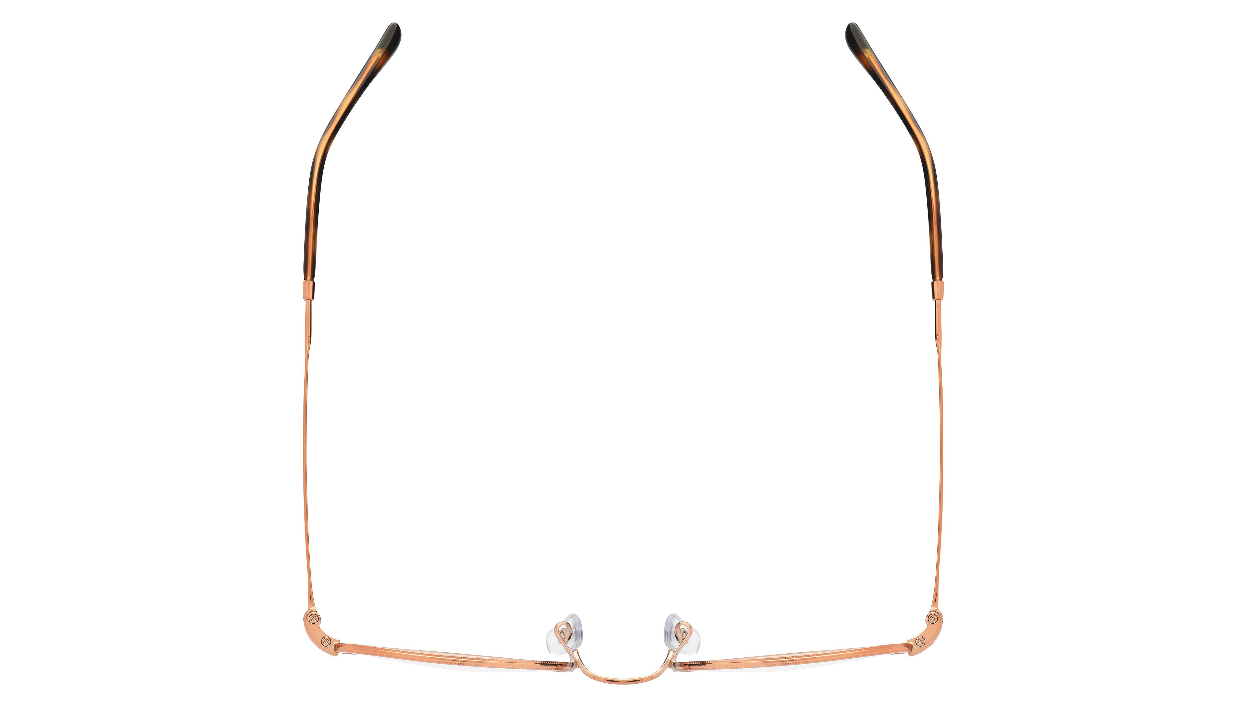 Lunettes de vue Ray-Ban Mixte Marron Ronde Rx3582V Dessus