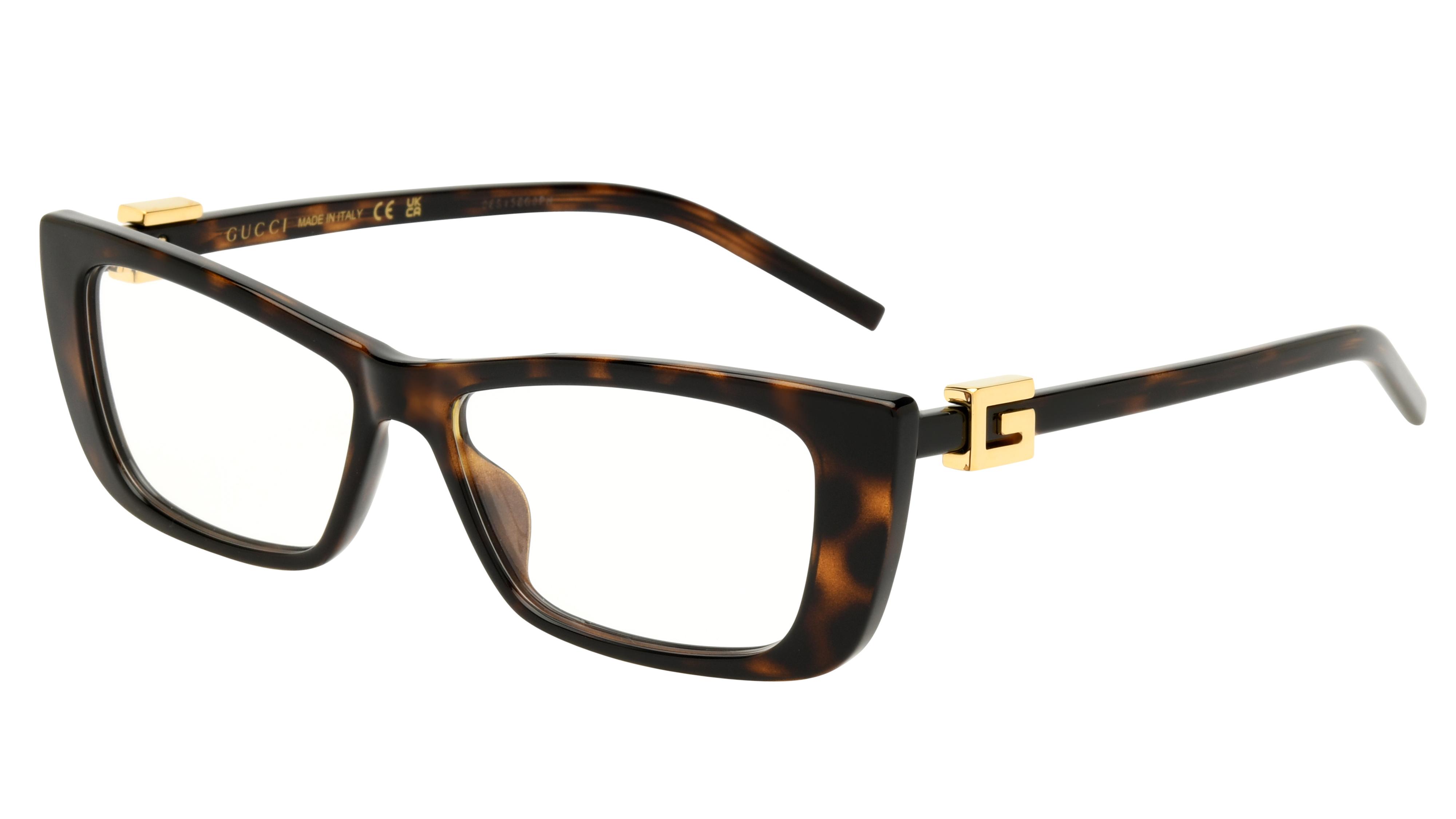 Lunettes de vue Gucci Femme Écaille Papillon Gg1682O Trois-Quart