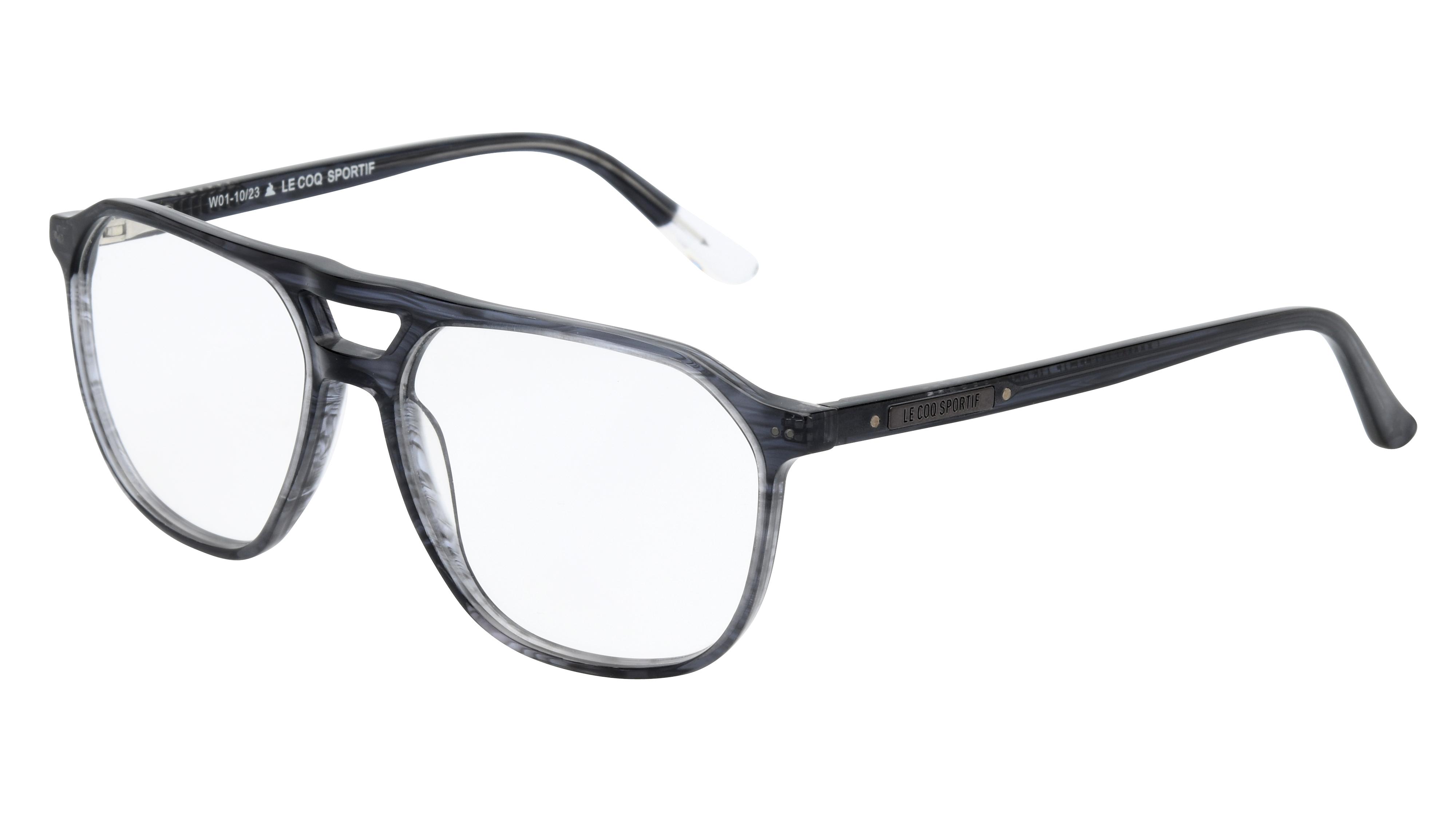 Lunettes de vue Le Coq Sportif Lcs2301 104 Gris Clair Textu Aviateur Krys