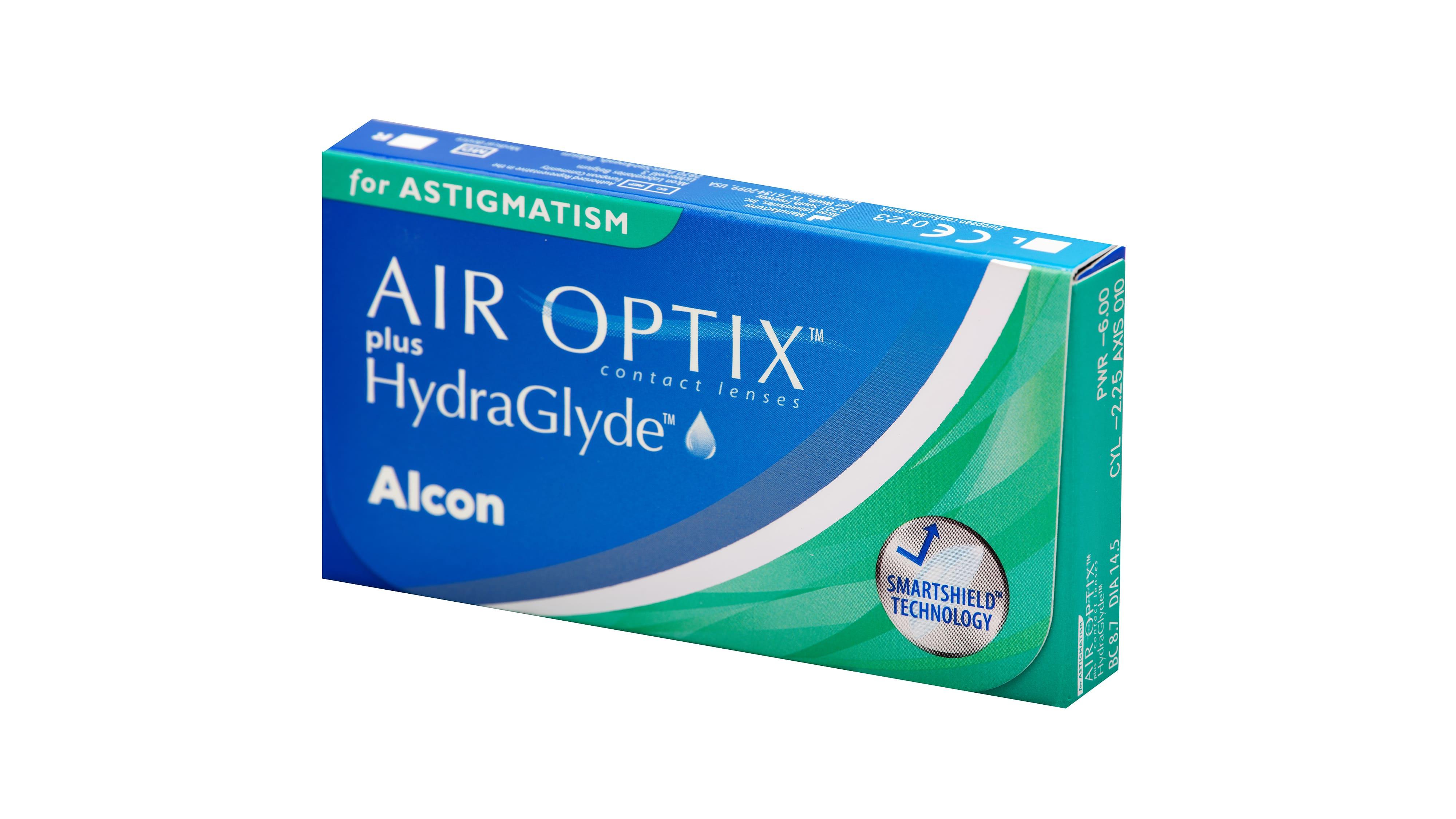 Lentilles de contact Air Optix Plus HydraGlyde for astigmatism 