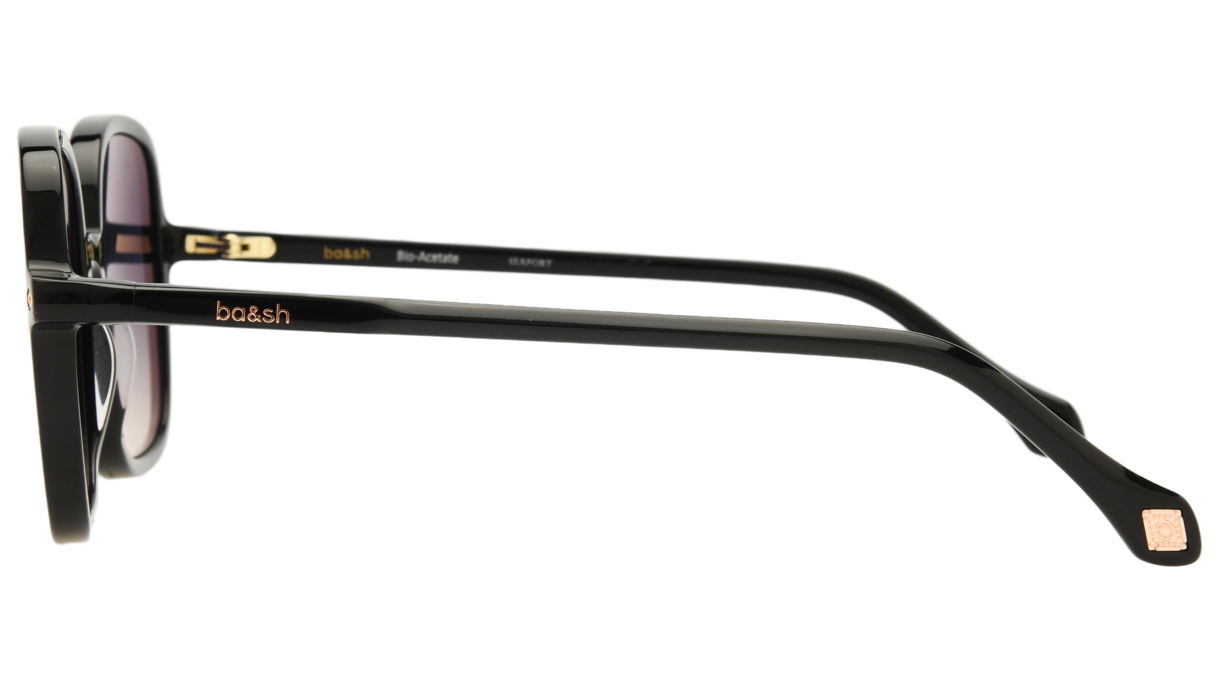 Lunettes de soleil ba&sh Femme Noir Carré LUIGIA Gauche