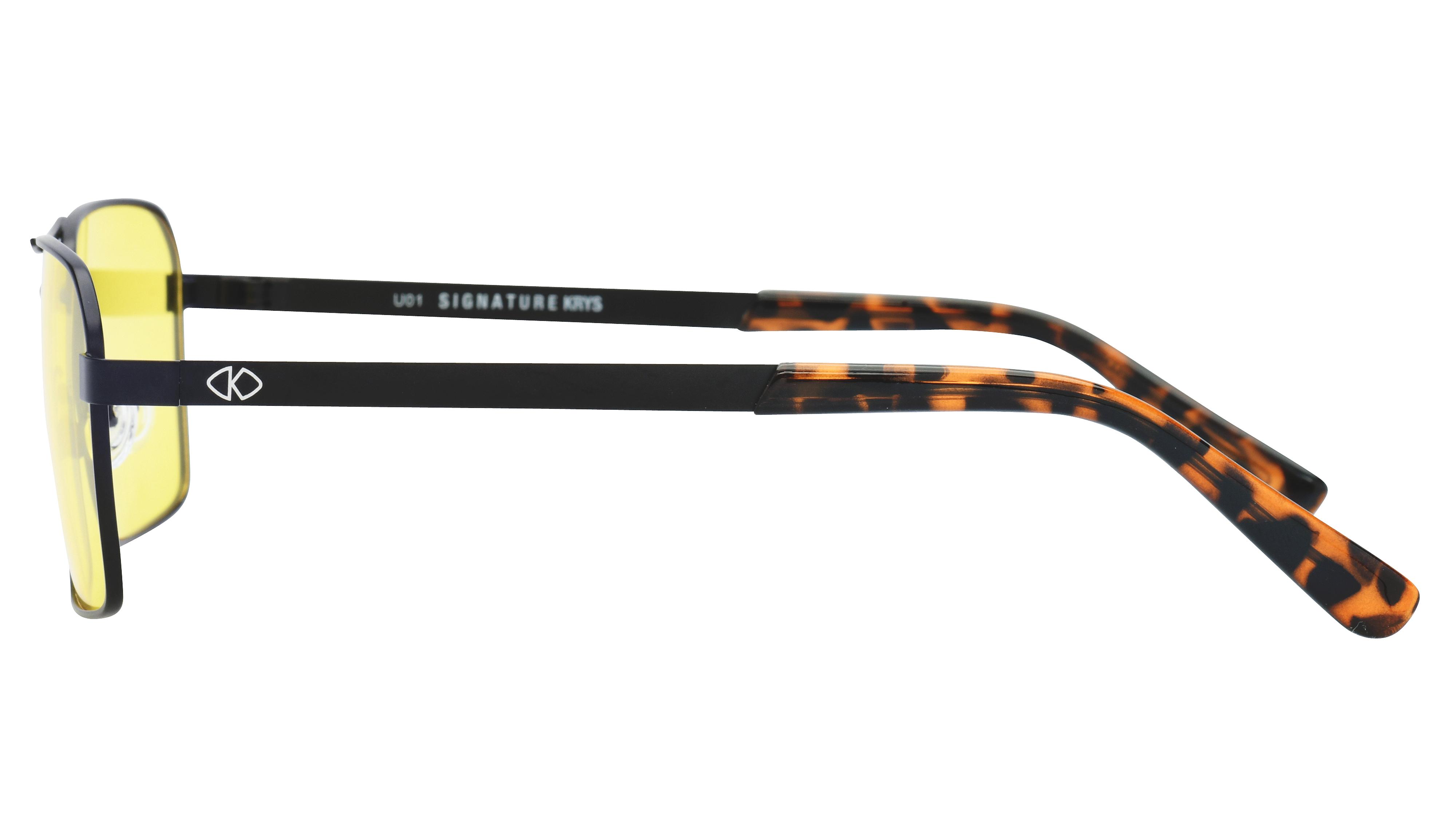Lunettes de conduite Signature Krys Homme Noir Aviateur Skpap-N2103 Gauche