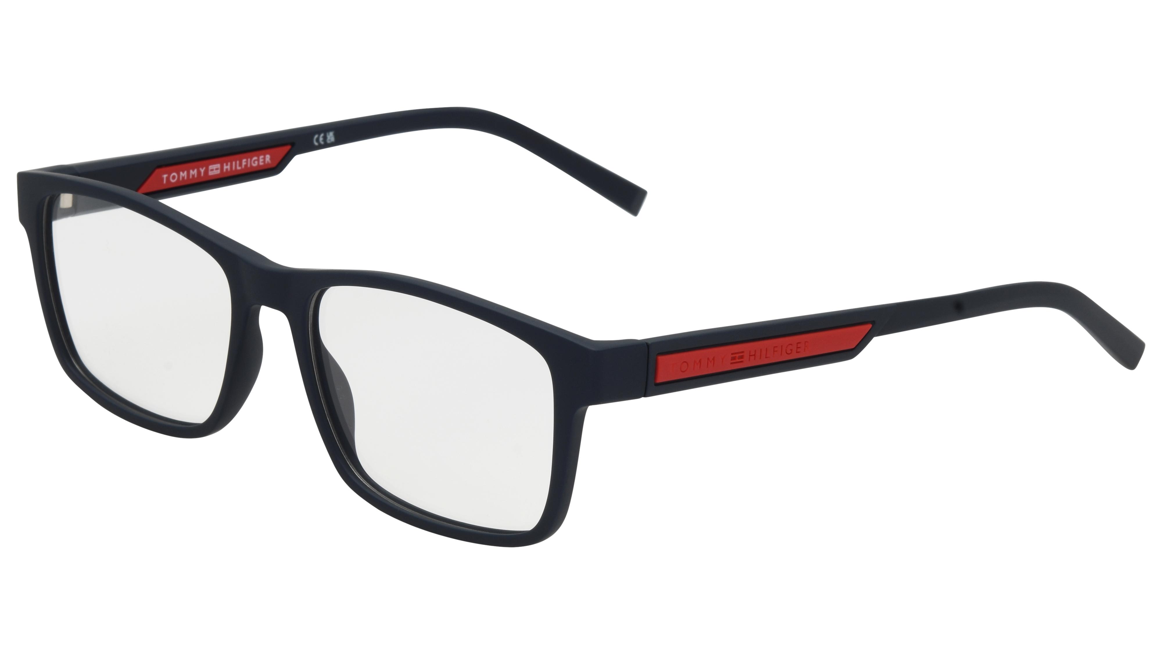 Lunettes de vue Tommy Hilfiger Homme Bleu Rectangle Th2091 Trois-Quart