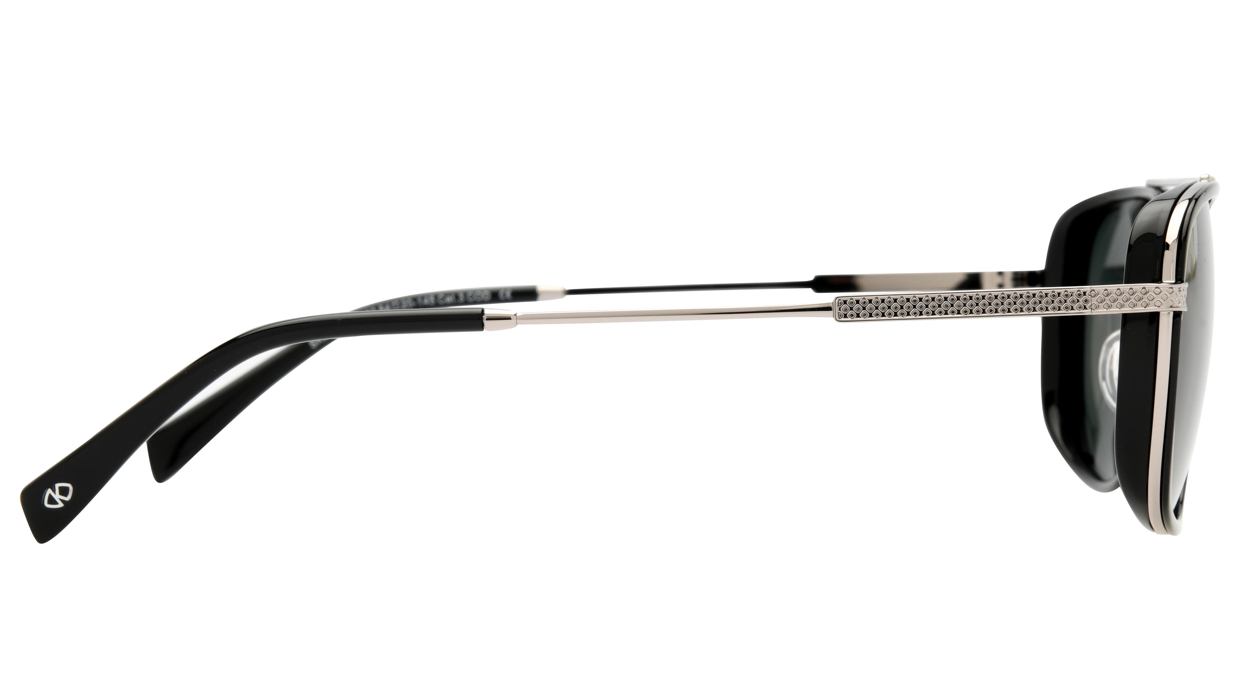 Lunettes de soleil Signature Krys Homme Noir Rectangle Skj2533-F Droite