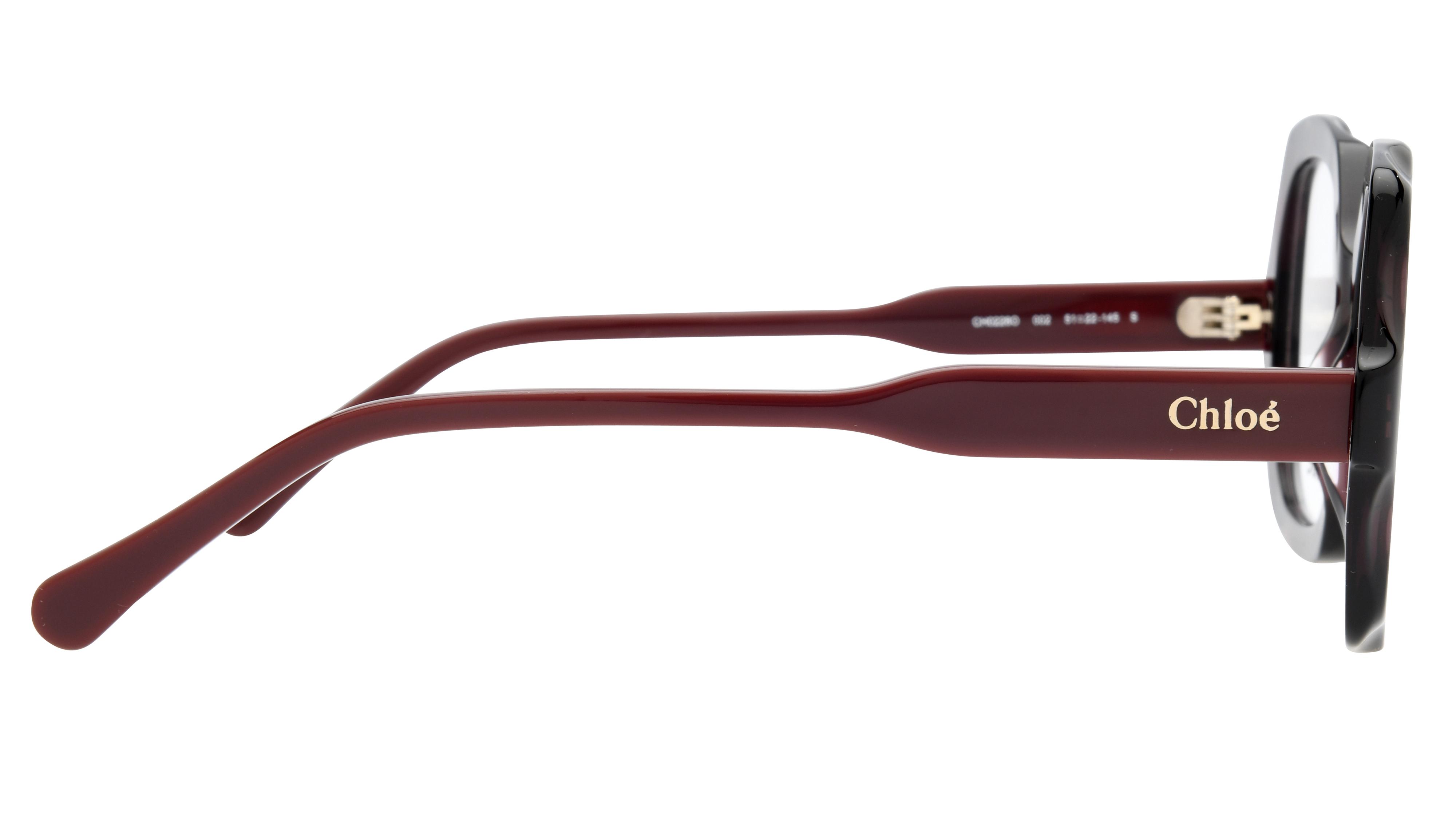 Lunettes de vue Chloé Femme Rouge Carré Ch0228O Droite