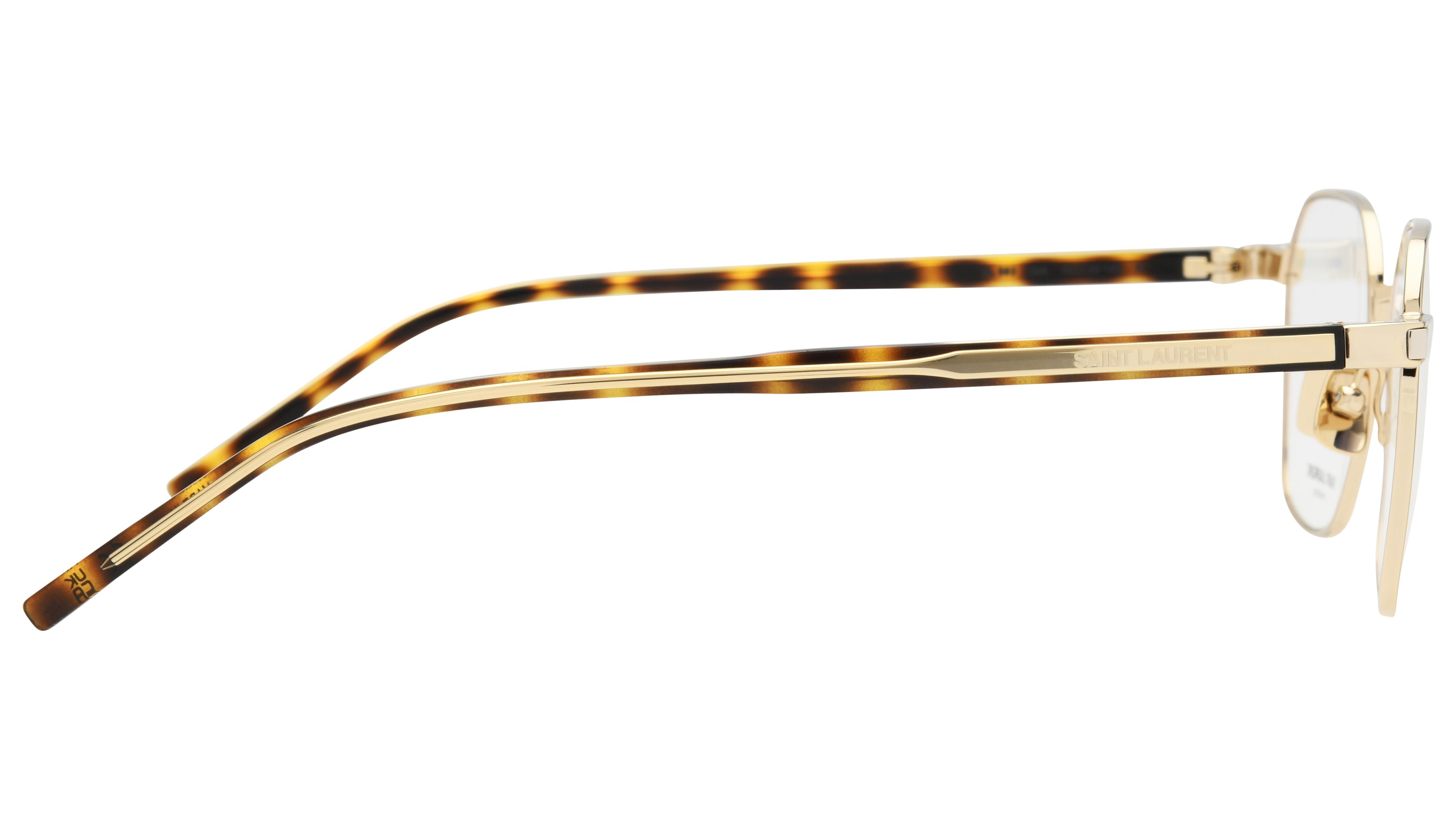 Lunettes de vue Saint Laurent Mixte Or Ronde sl Droite