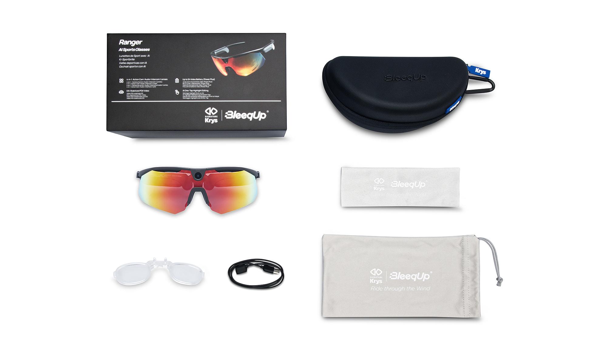 Lunettes de soleil Smart Signature Krys Mixte Noir Sport Cgq542A0Sk Trois-Quart