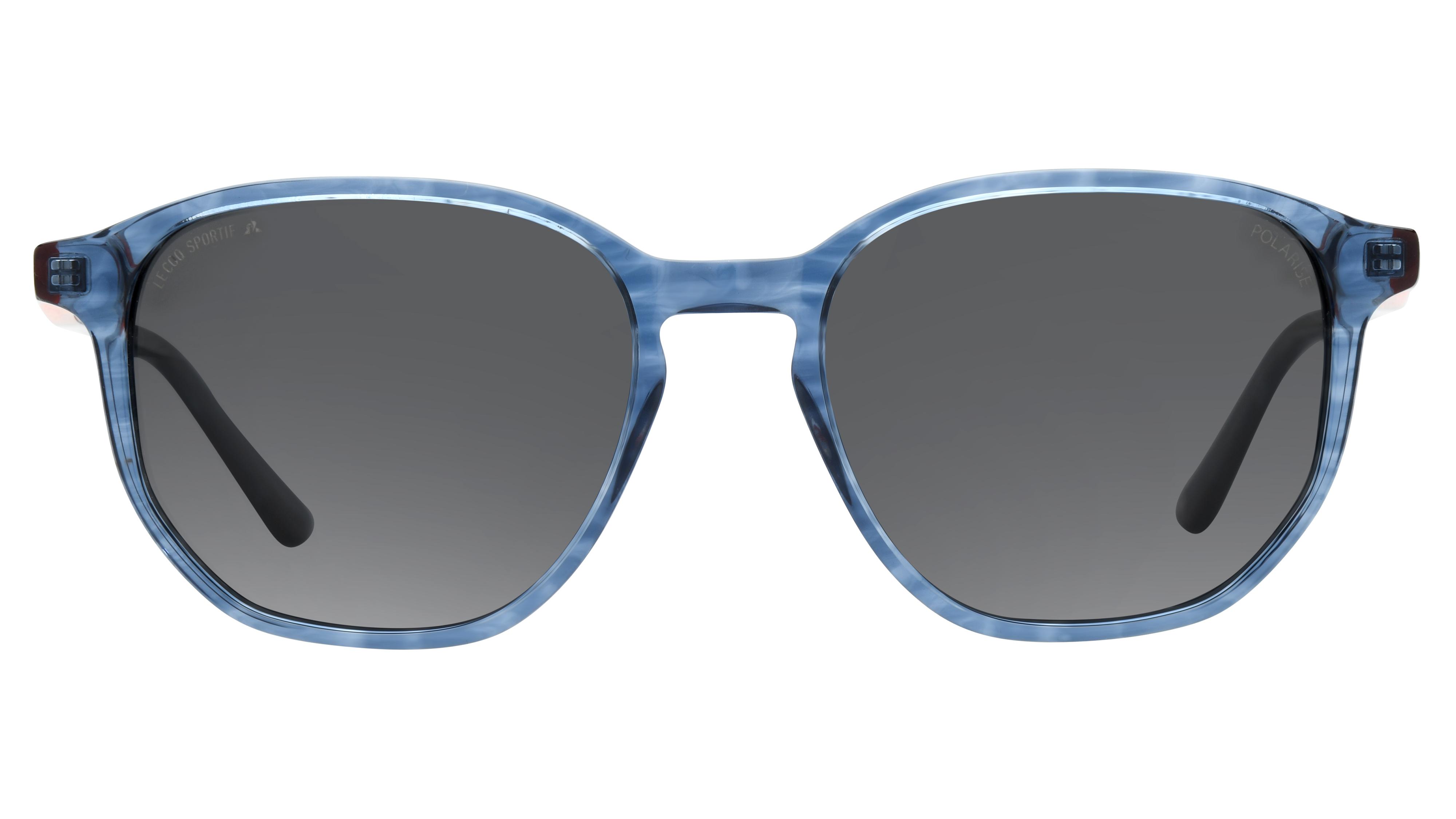 Lunettes de soleil Le Coq Sportif Homme Bleu Rectangle Lcs2407/S Face