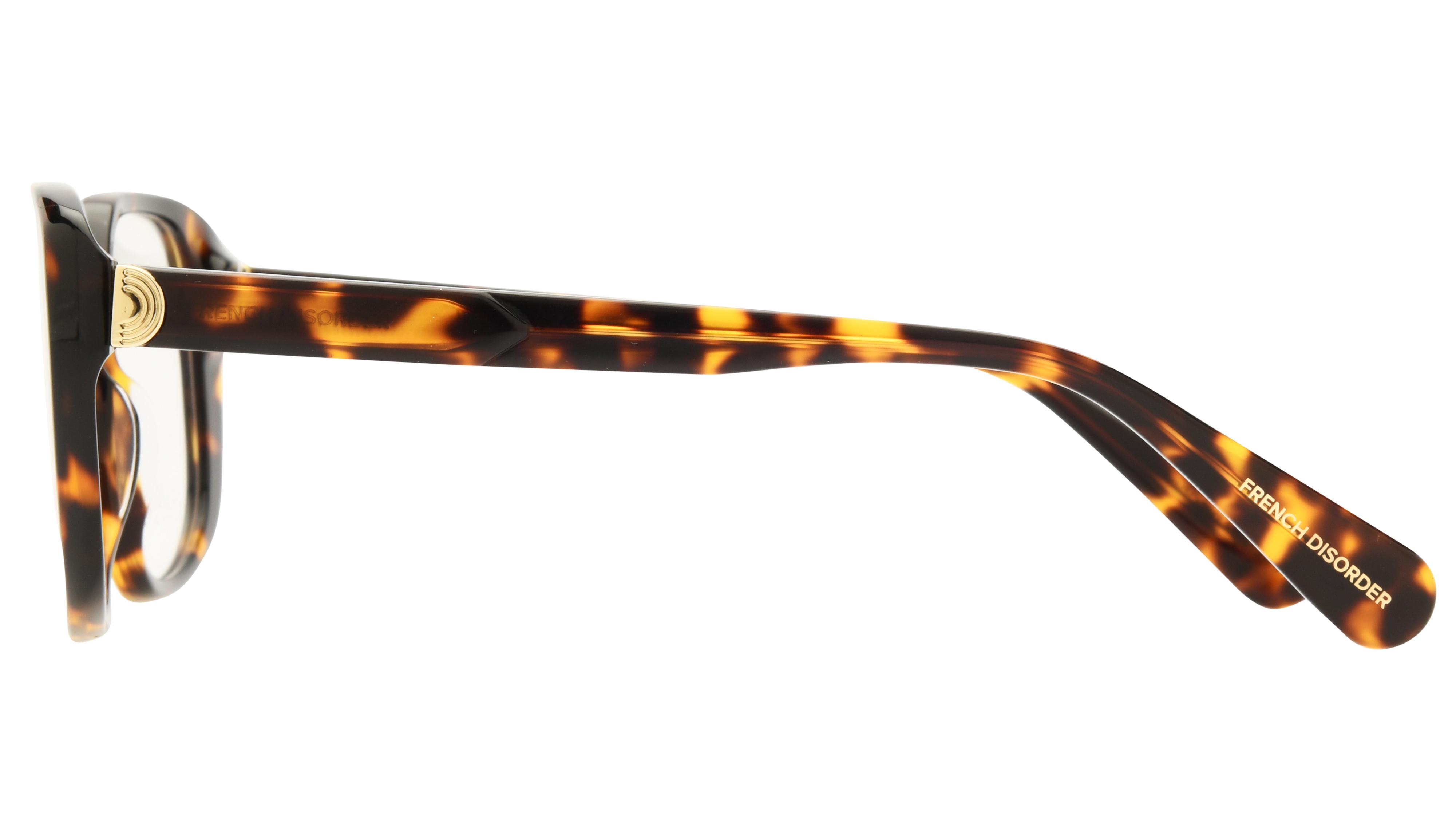 Lunettes de vue French Disorder Femme Écaille Carré Fd2502 Gauche