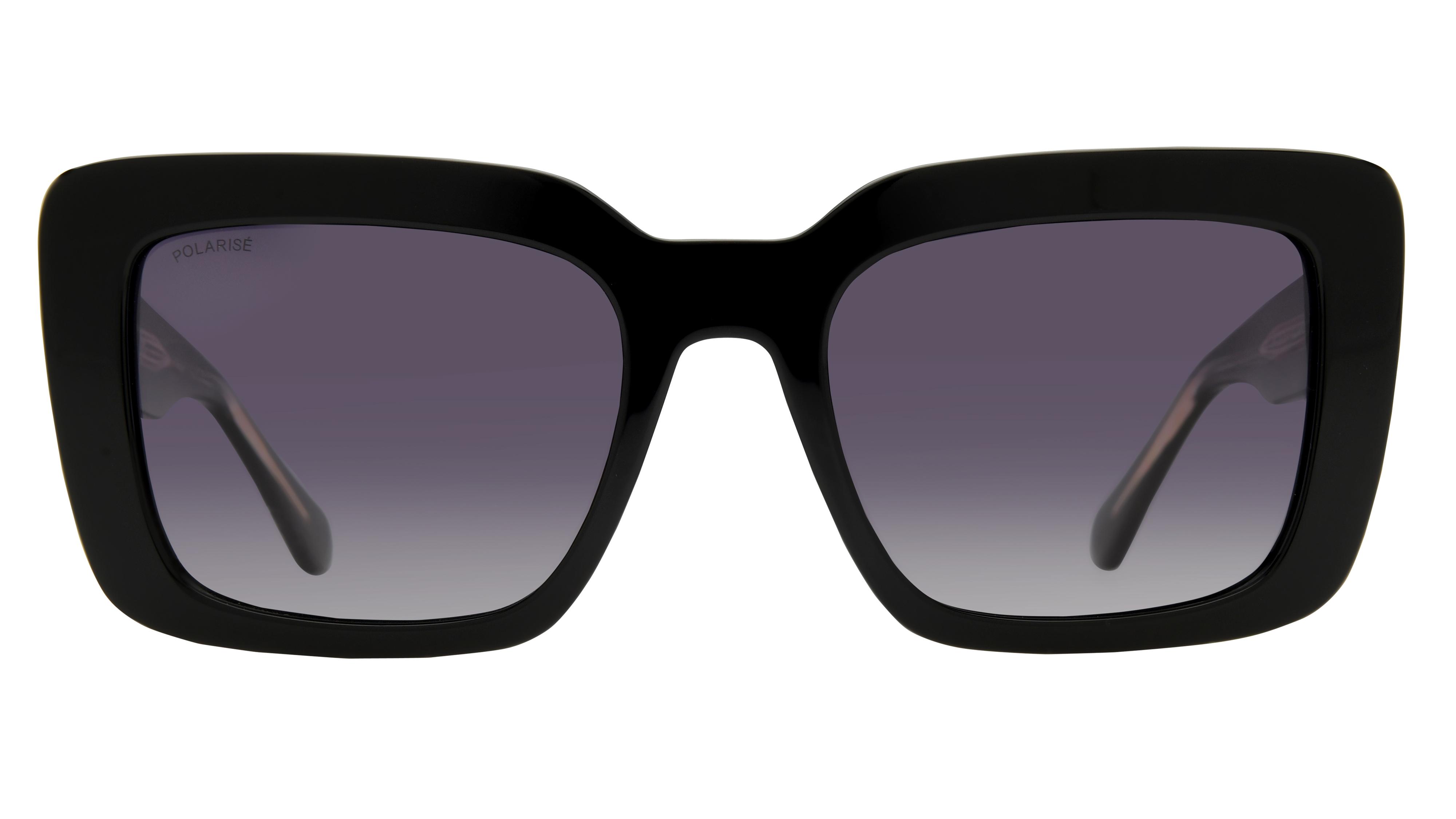 Lunettes de soleil Signature Krys Femme Noir Rectangle Skj2525-F Face