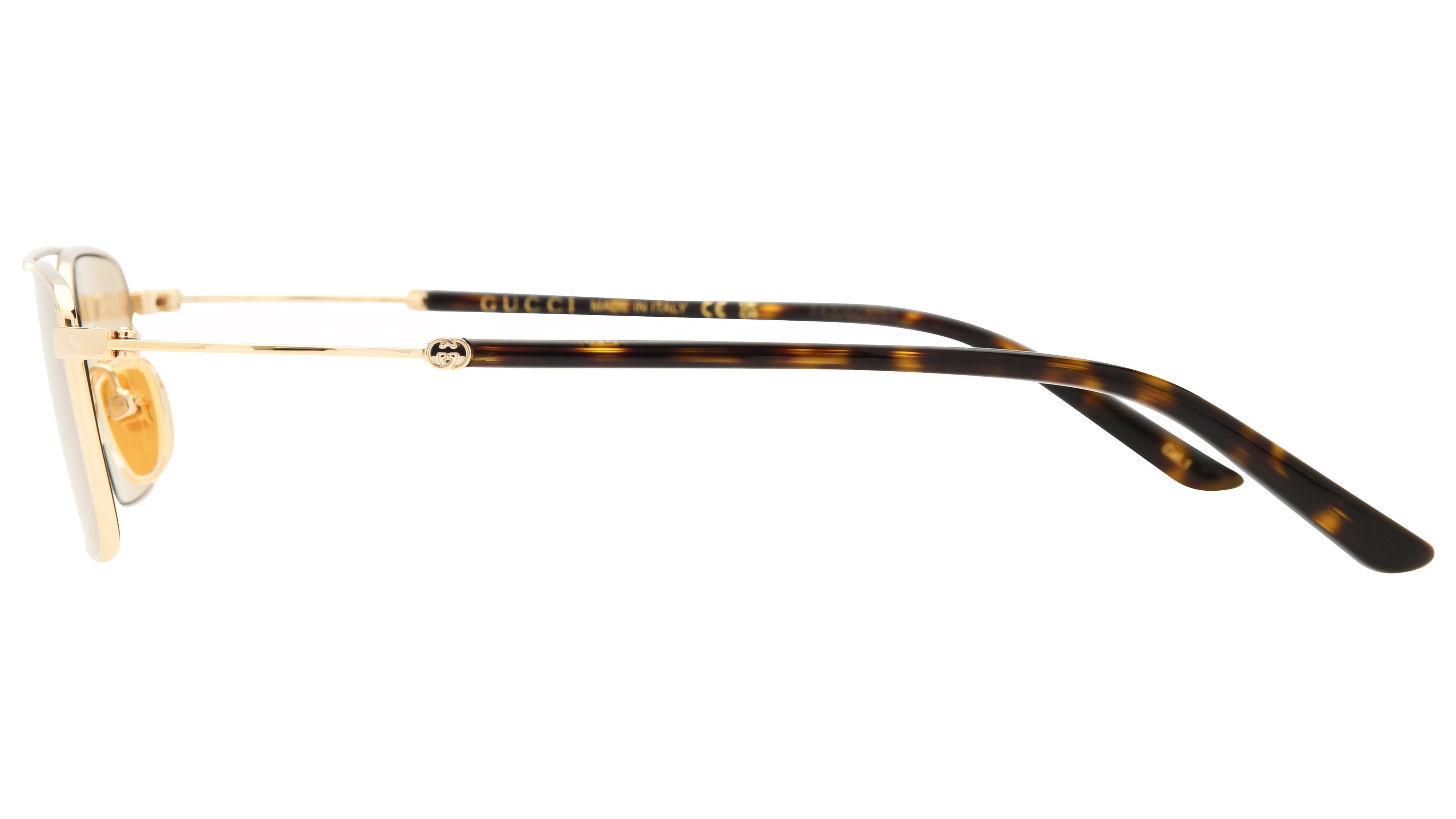 Lunettes de soleil Gucci Mixte Or Rectangle Gg2258S Gauche