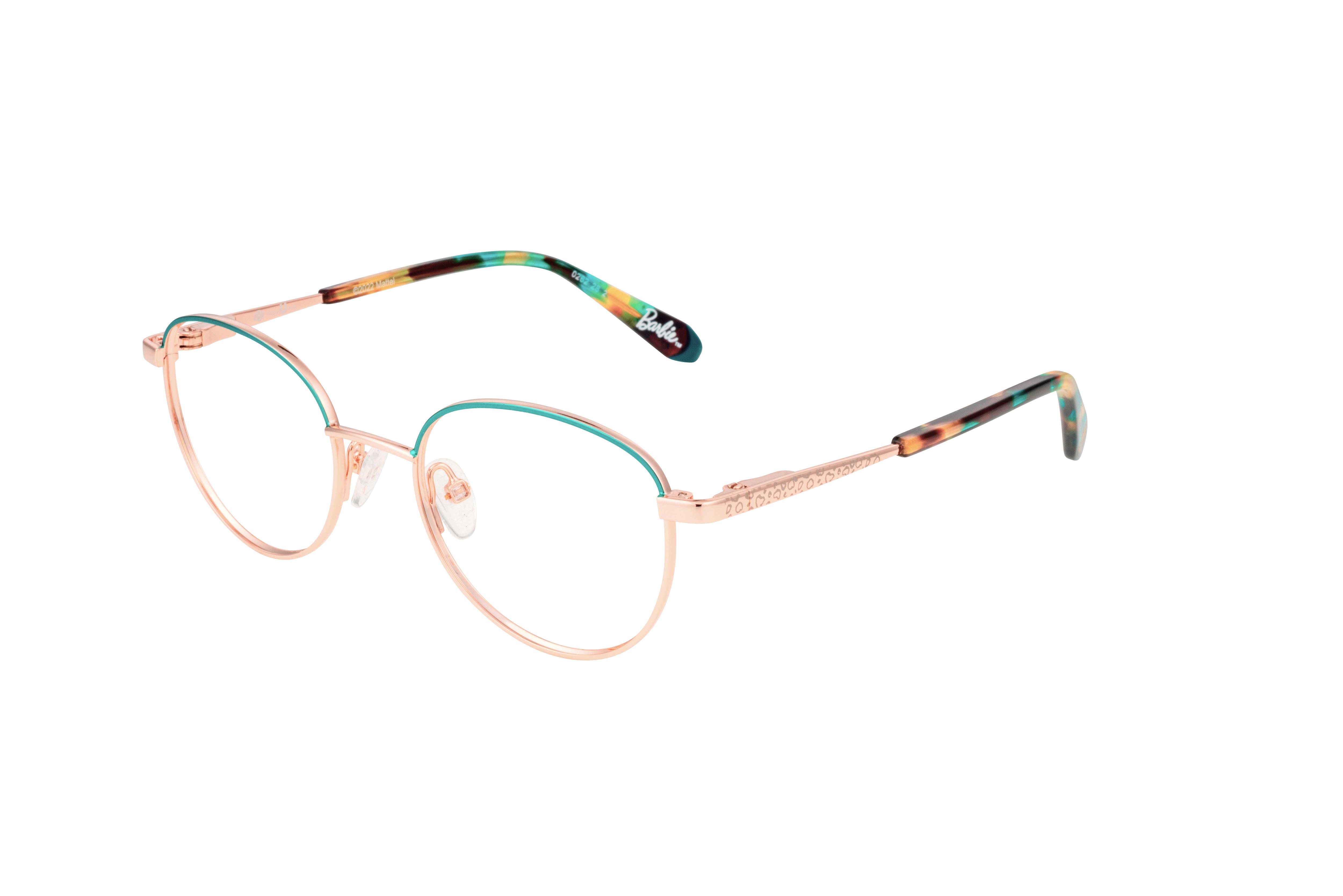 Lunettes de vue Barbie Enfant Vert Rectangle BAMM006 Gauche