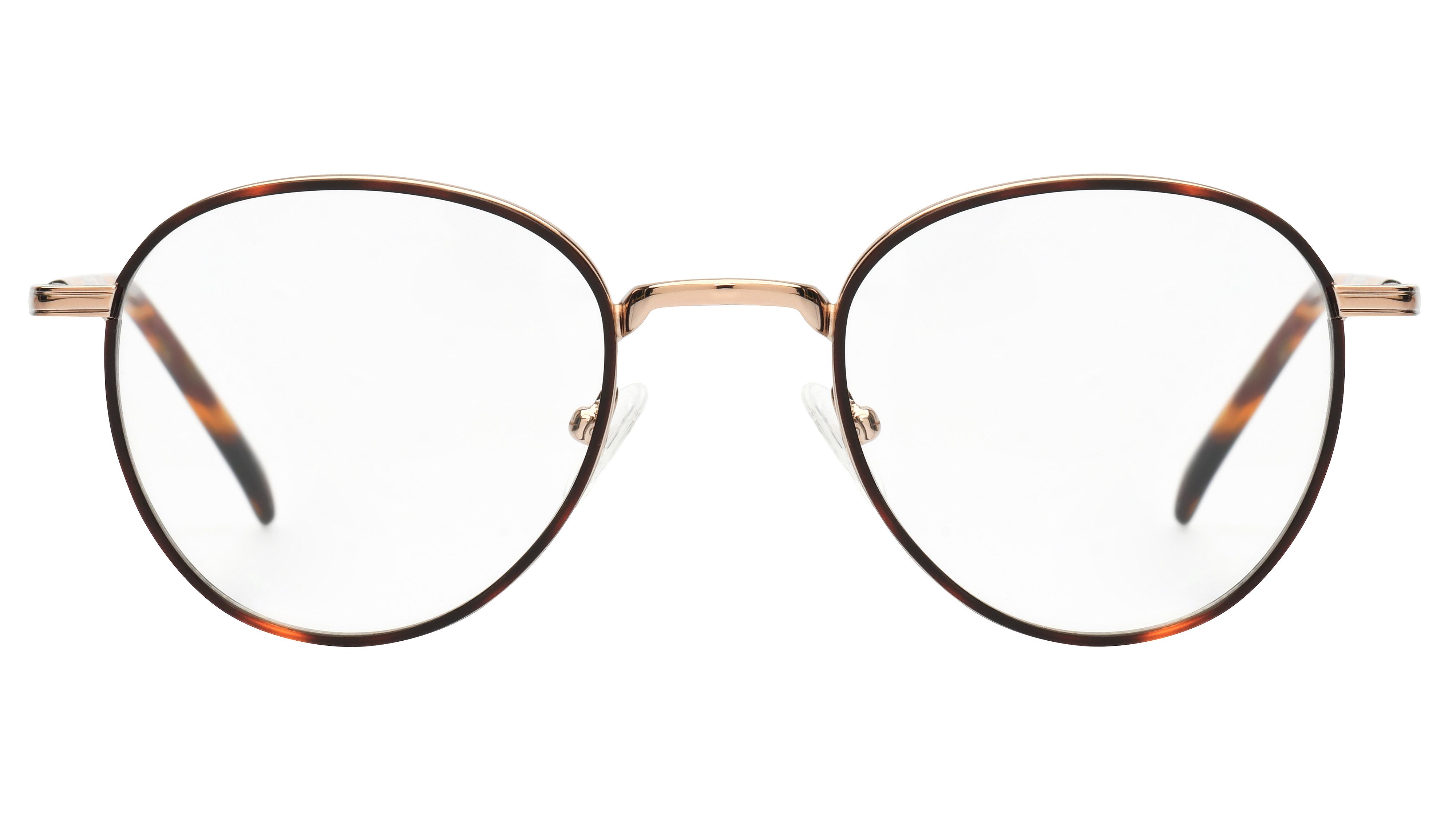 Lunettes de vue Signature Krys Homme Écaille Ronde Com2011 Face