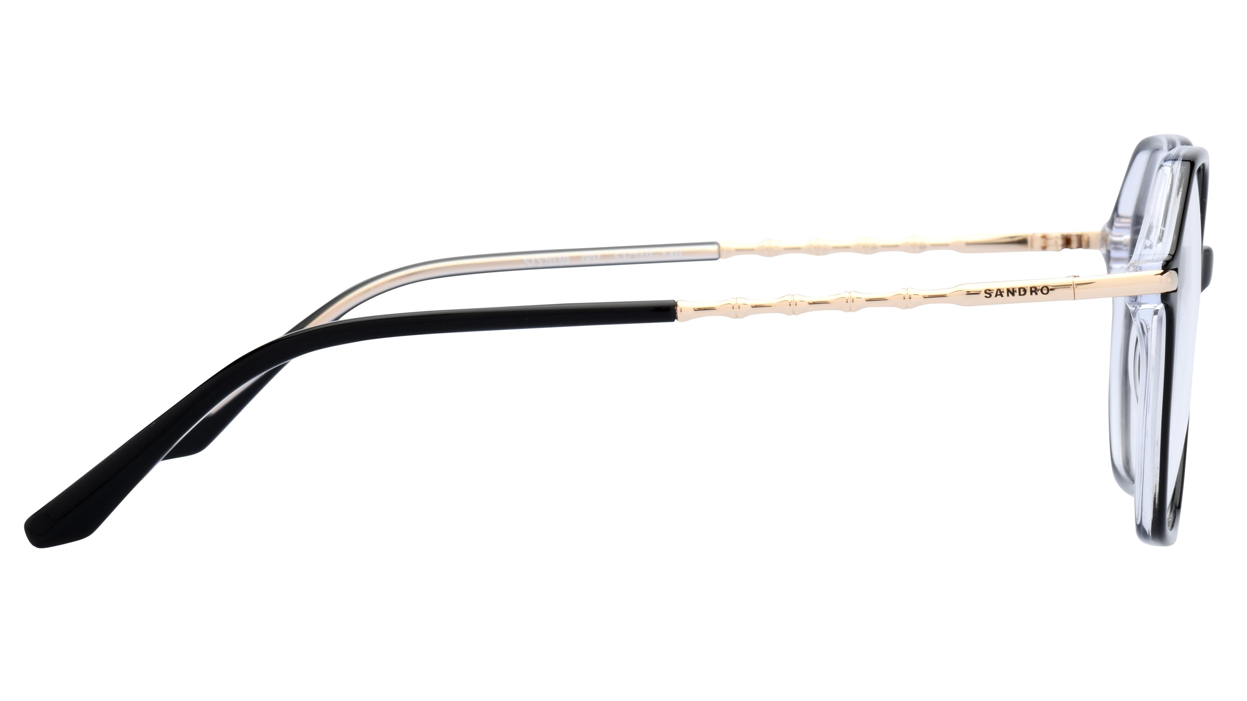 Lunettes de vue Sandro Femme Noir Rectangle SD2039 Droite