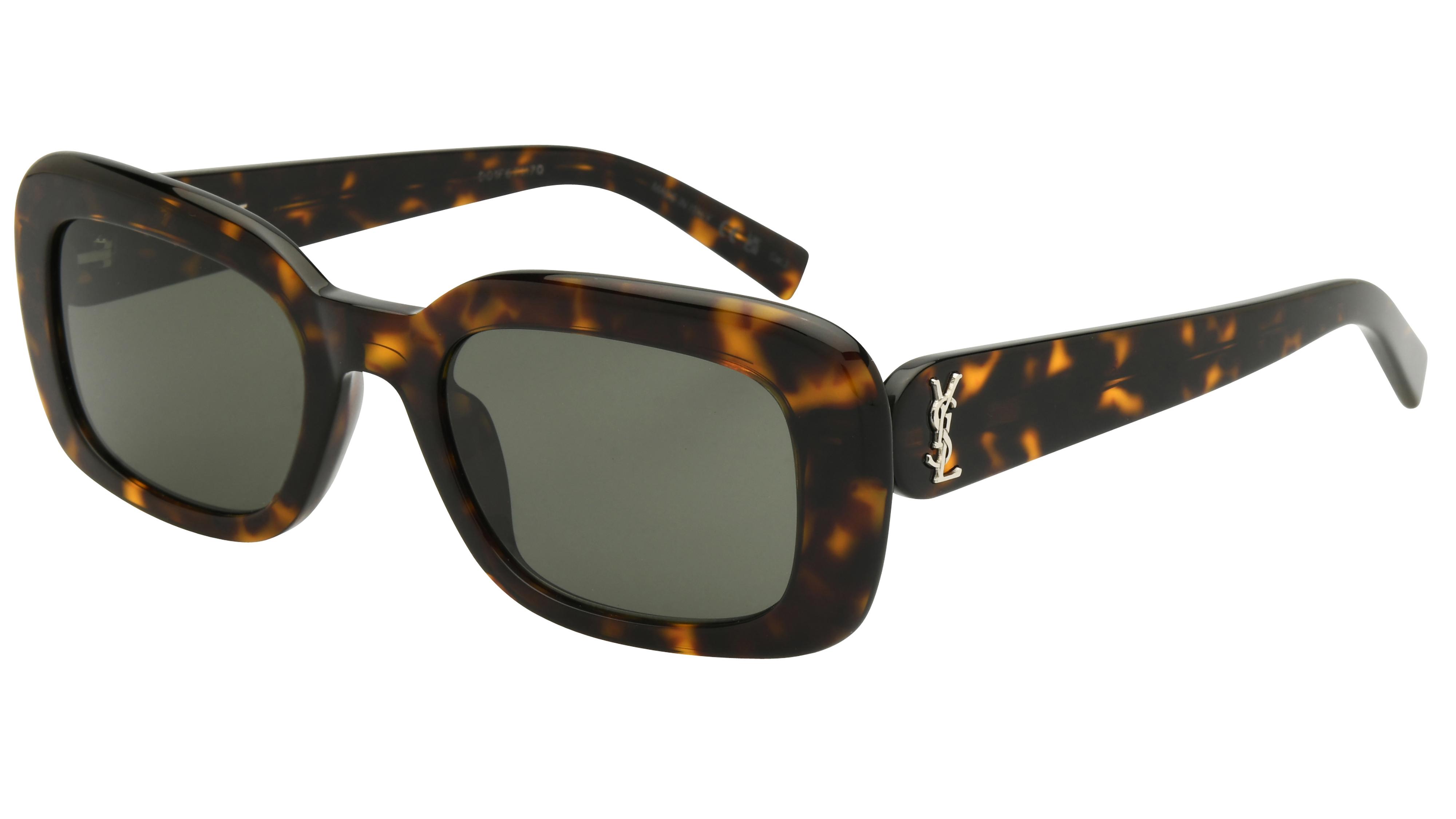 Lunettes de soleil Saint Laurent Femme Marron Rectangle slm130 Trois-Quart