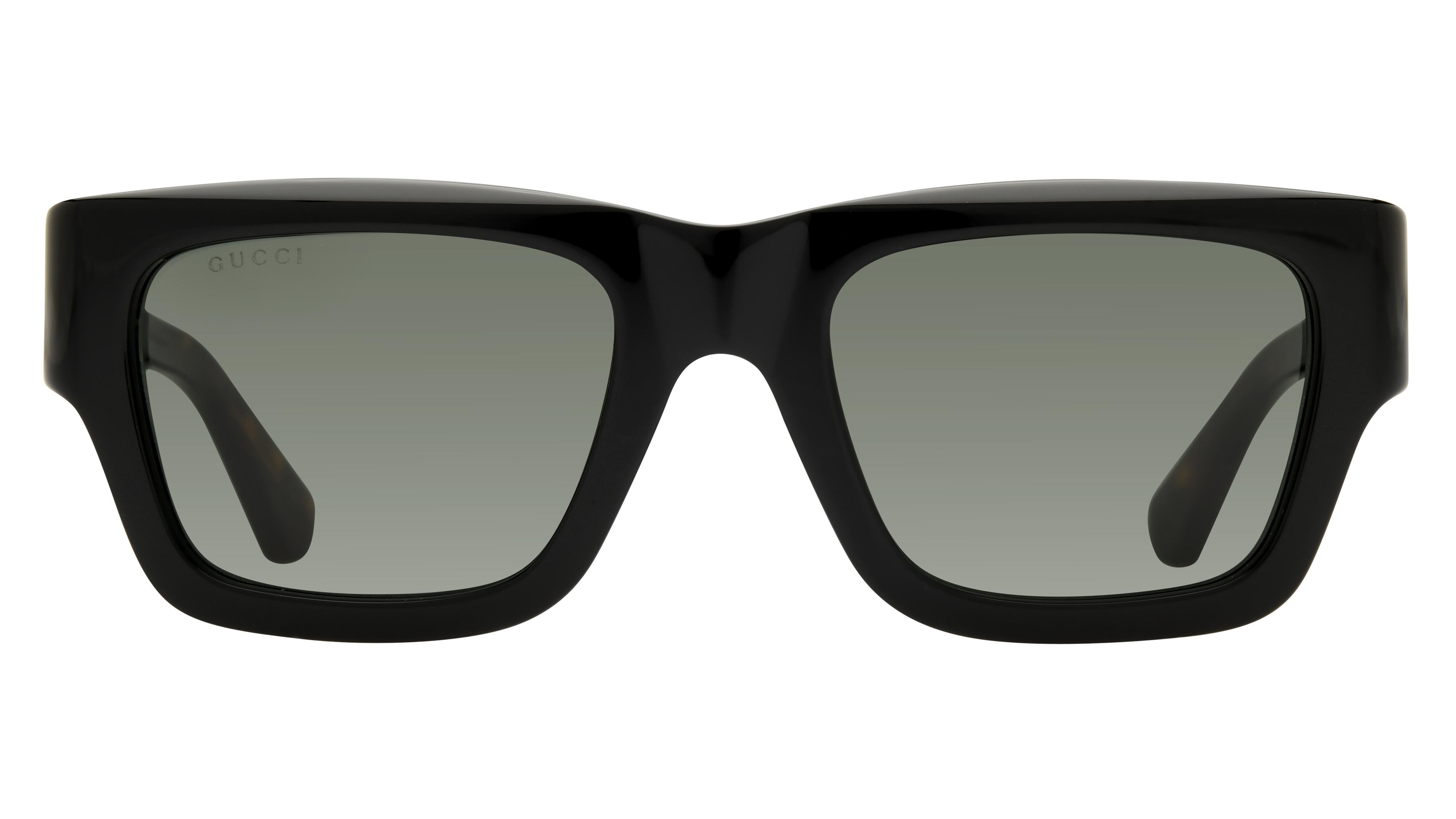Lunettes de soleil Gucci Homme Noir Rectangle GG1668S Face