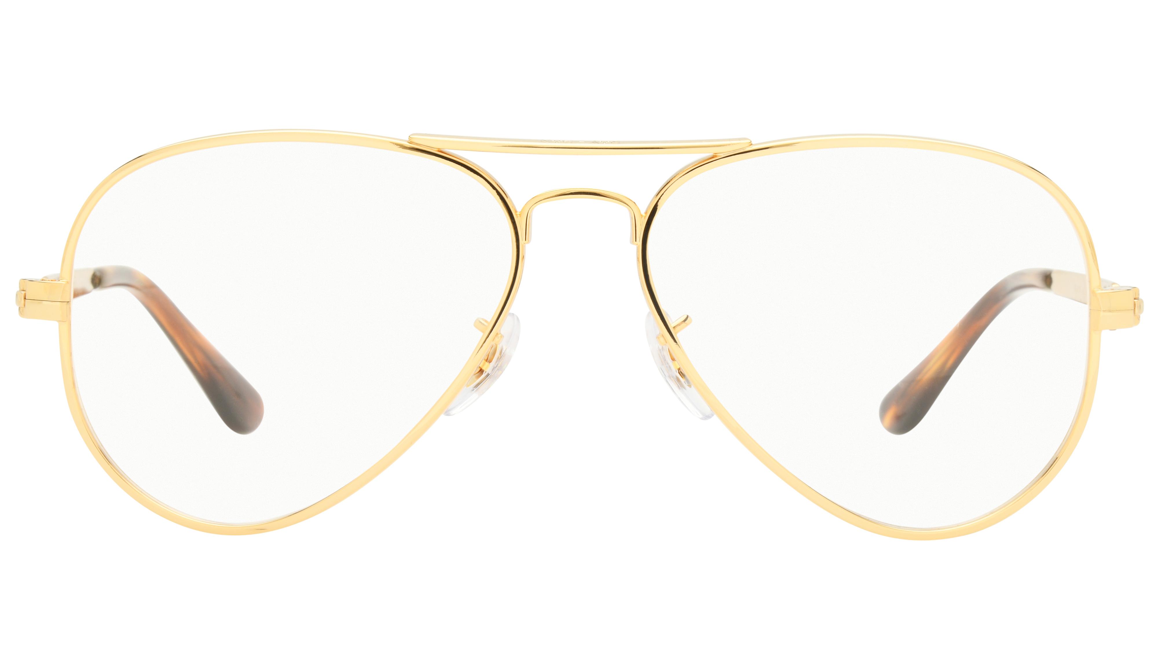 Lunettes de vue Ray-Ban Mixte Or Aviateur RX3925V Face