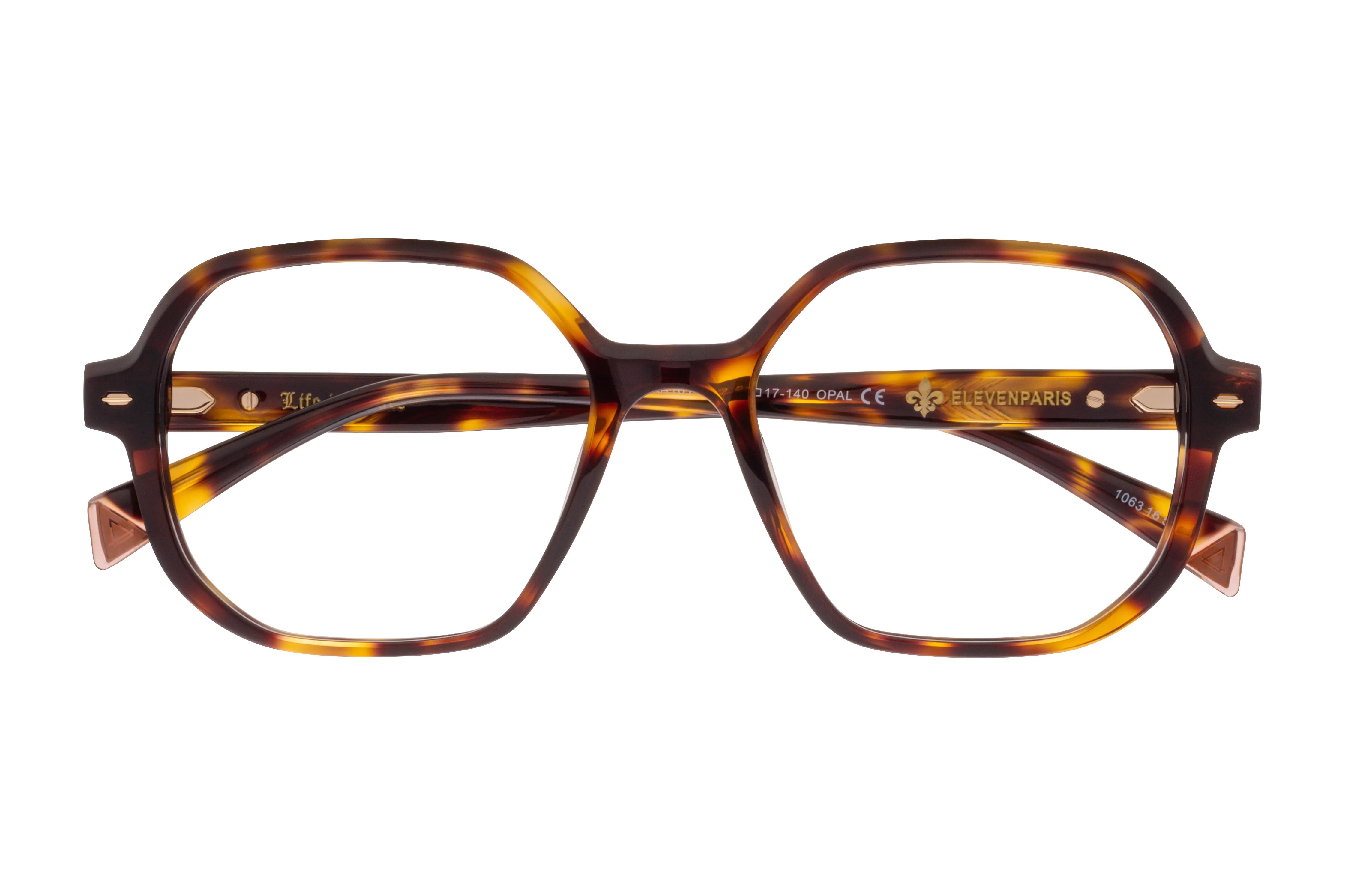 Lunettes de vue Eleven Paris  Écaille Rond EPAA161D59 Face
