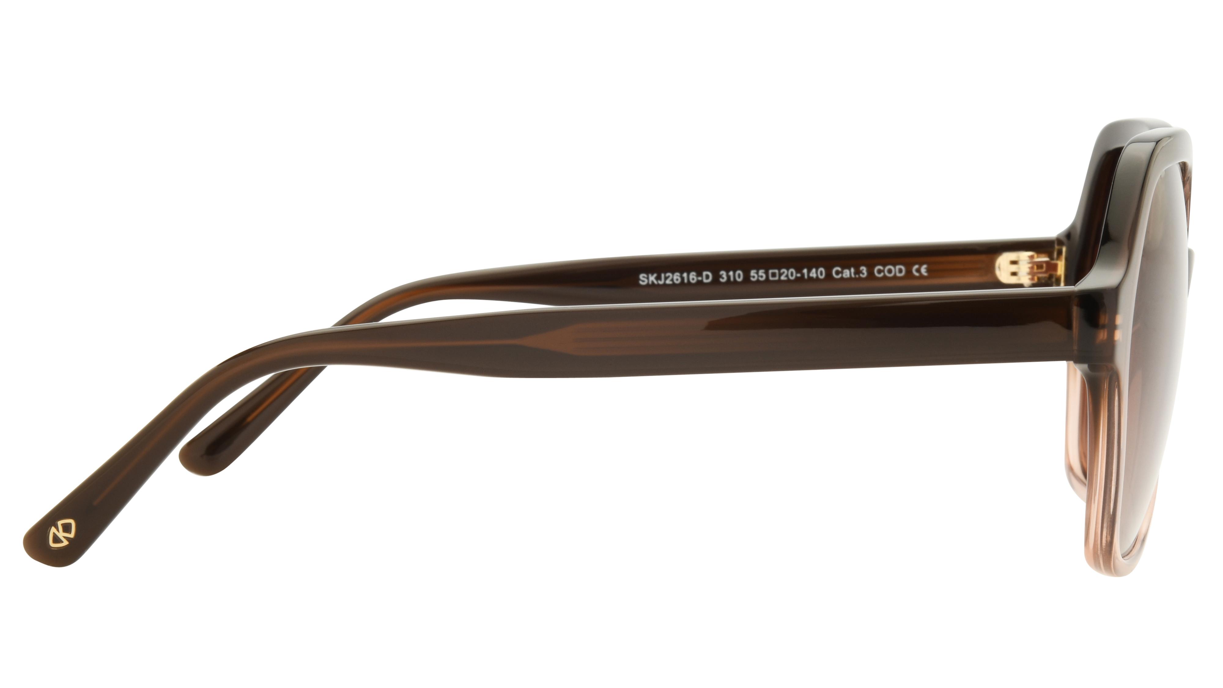 Lunettes de soleil Signature Krys Femme Marron Tonneau skj2616-d Droite