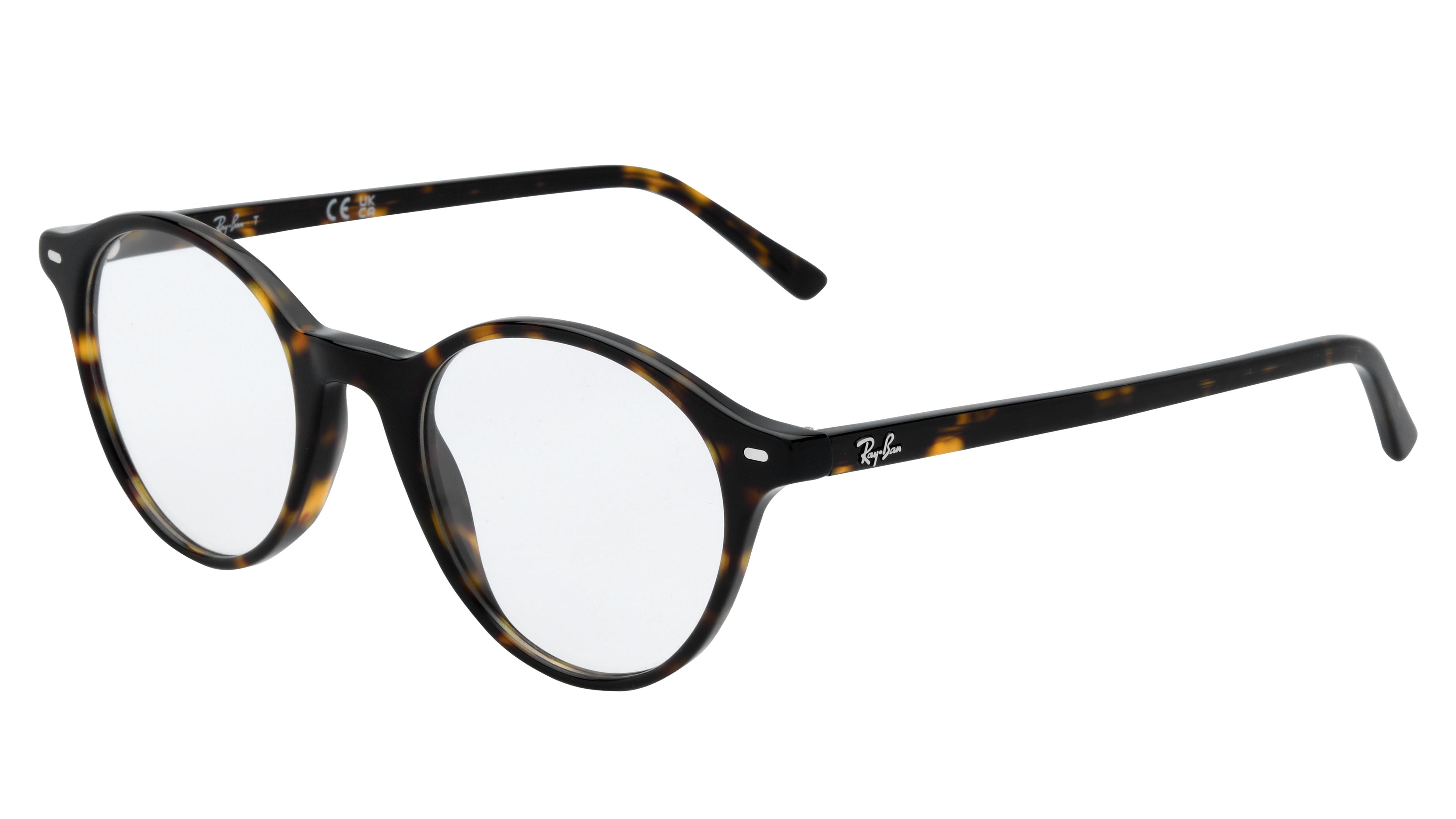 Lunettes de vue Ray-Ban Mixte Écaille Pantos Rx5430 Trois-Quart