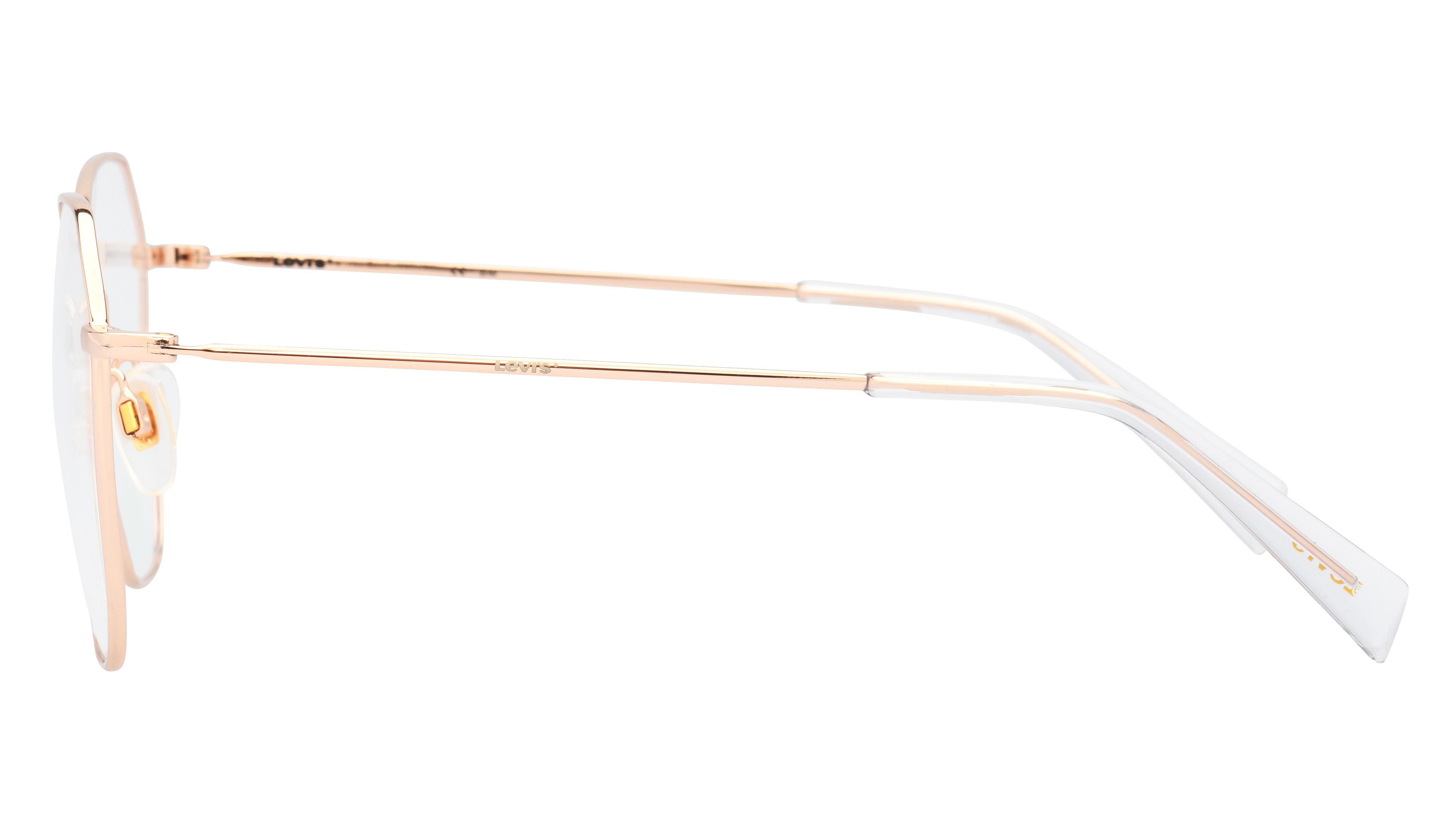 Lunettes de vue Levi's Femme Or Ovale Lv1013 Gauche