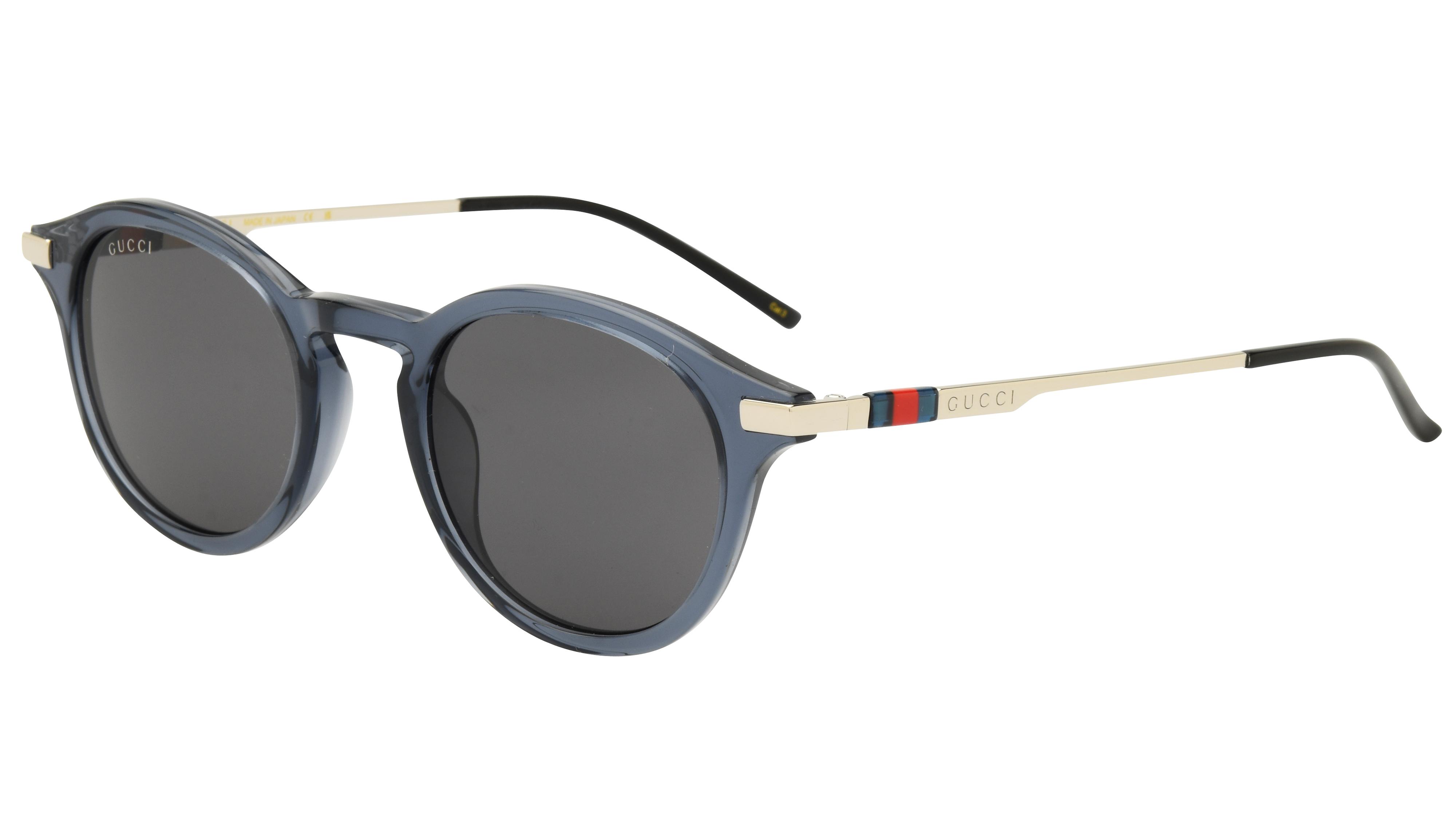 Lunettes de soleil Gucci Homme Bleu Ronde GG1890S Trois-Quart