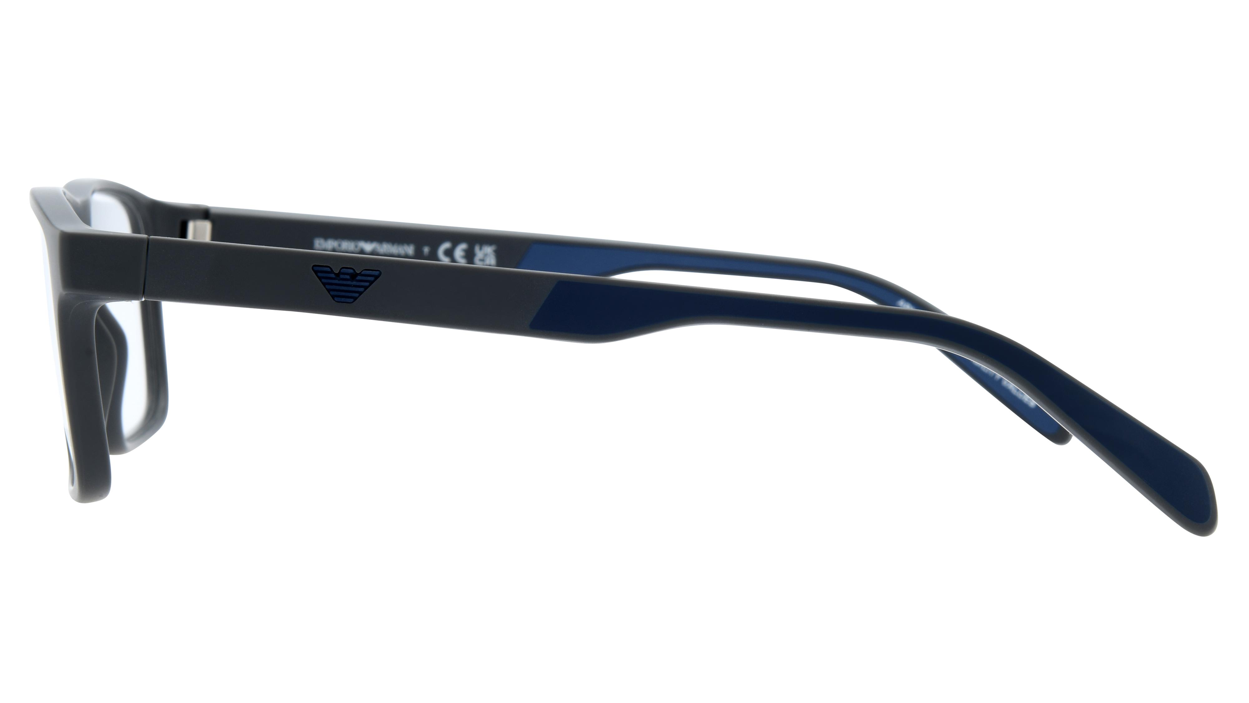 Lunettes de vue Emporio Armani Homme Gris Rectangle EA3233 Gauche