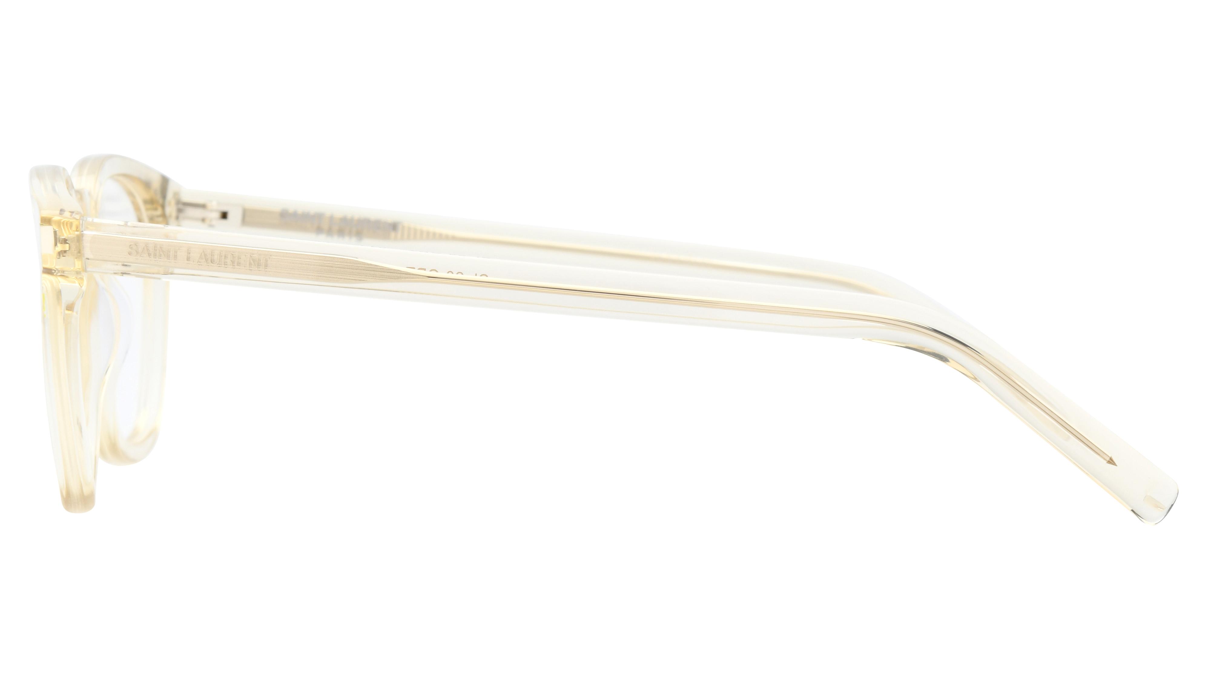 Lunettes de vue Saint Laurent Mixte Jaune Ronde Sl28 Gauche