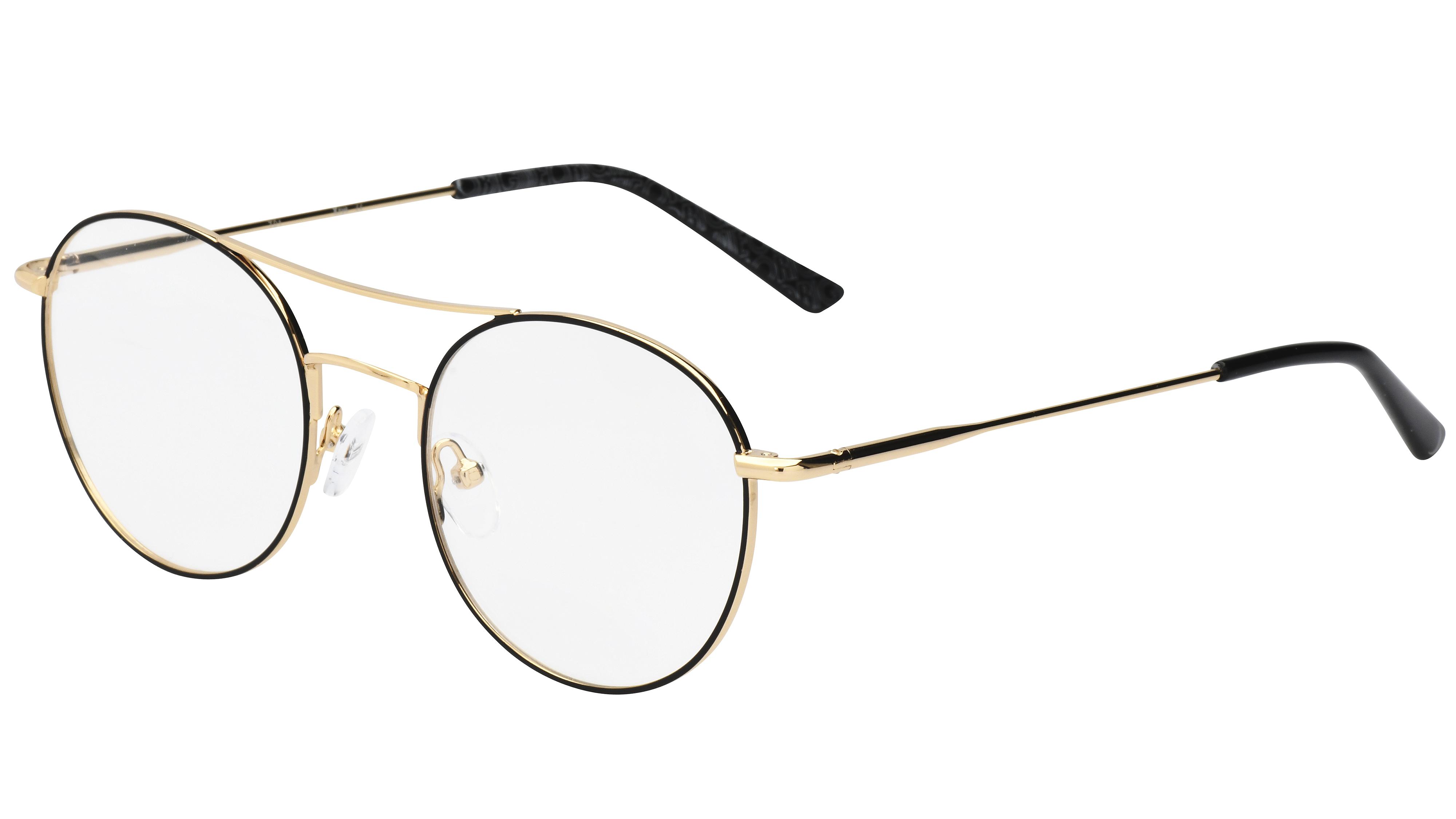 Lunettes de vue Signature Krys Femme Noir Ronde Kor2101 Trois-Quart
