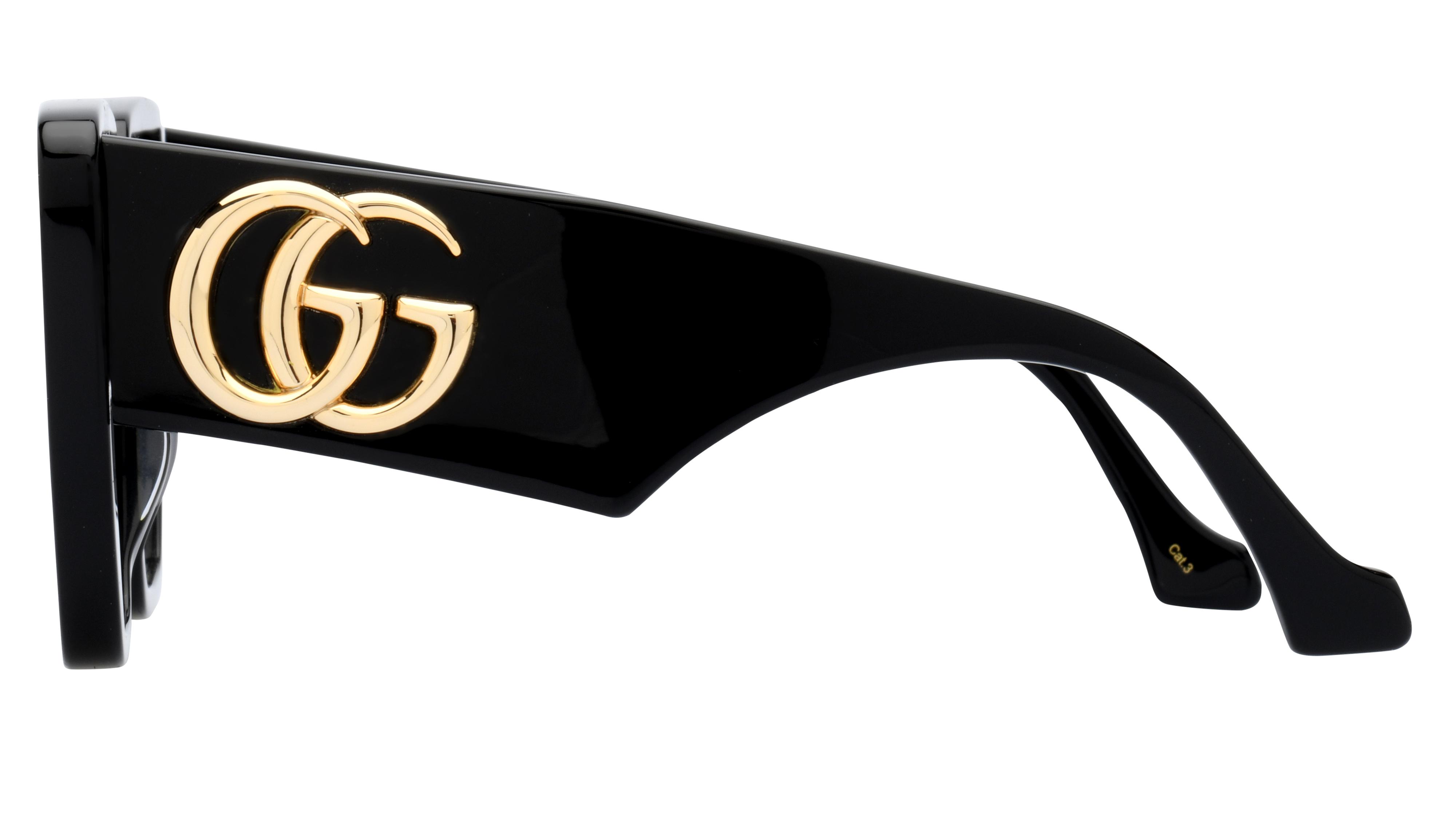Lunettes de soleil Gucci Femme Noir Carré Gg0956S Gauche