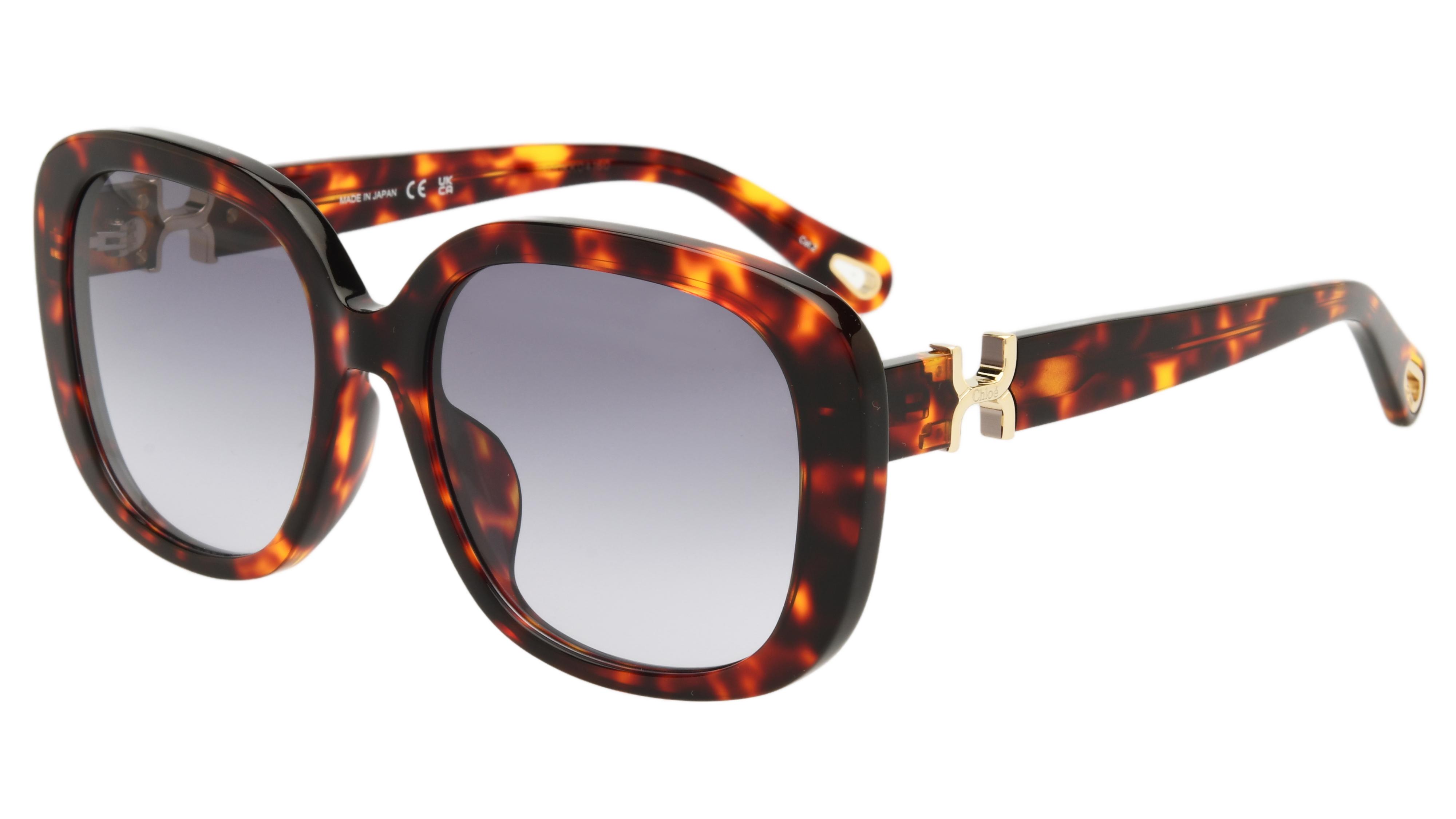 Lunettes de soleil Chloé Femme Écaille Rectangle CH0303SK Trois-Quart