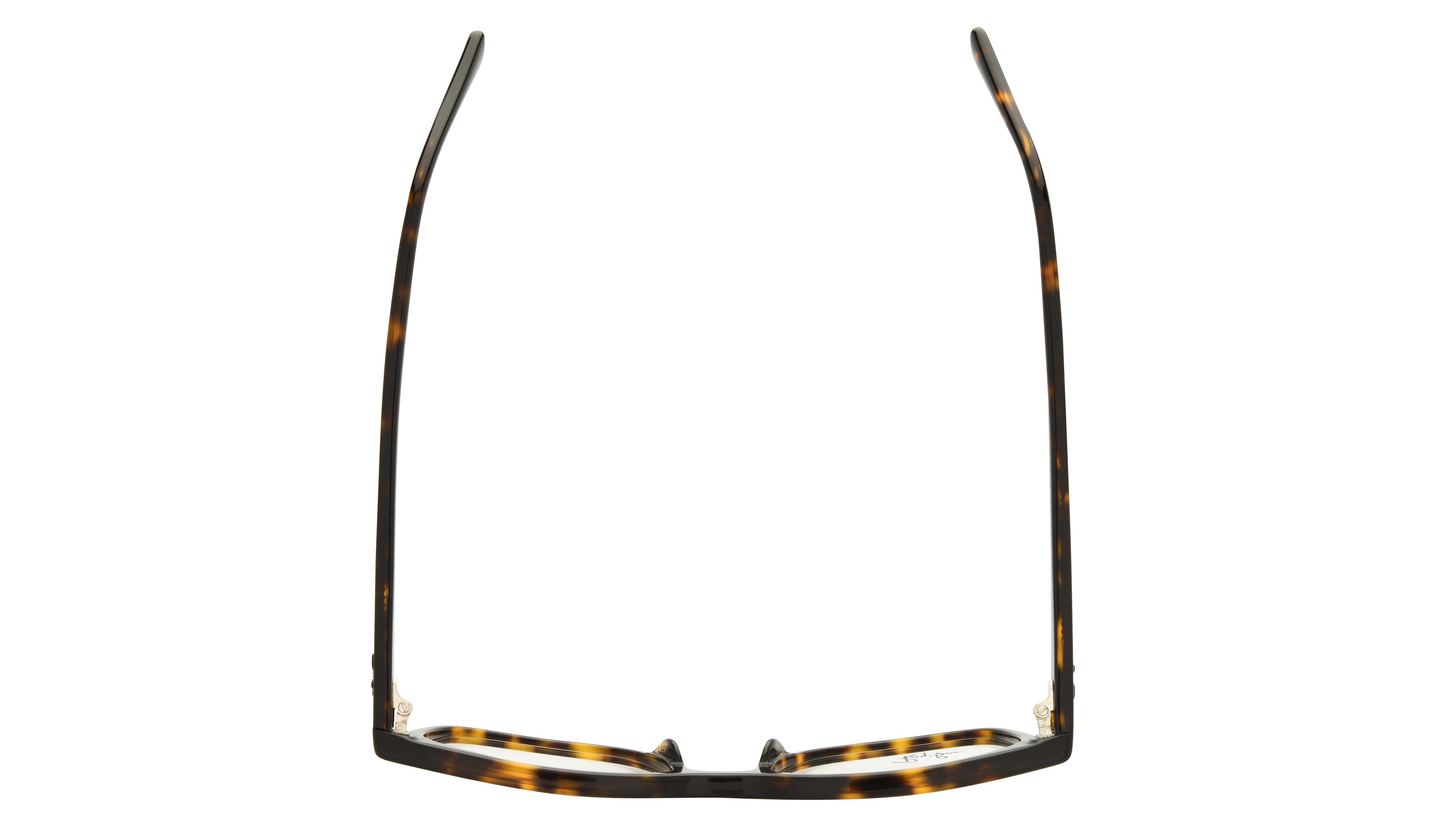 Lunettes de vue Ray-Ban Mixte Écaille Carré RX5446 Dessus