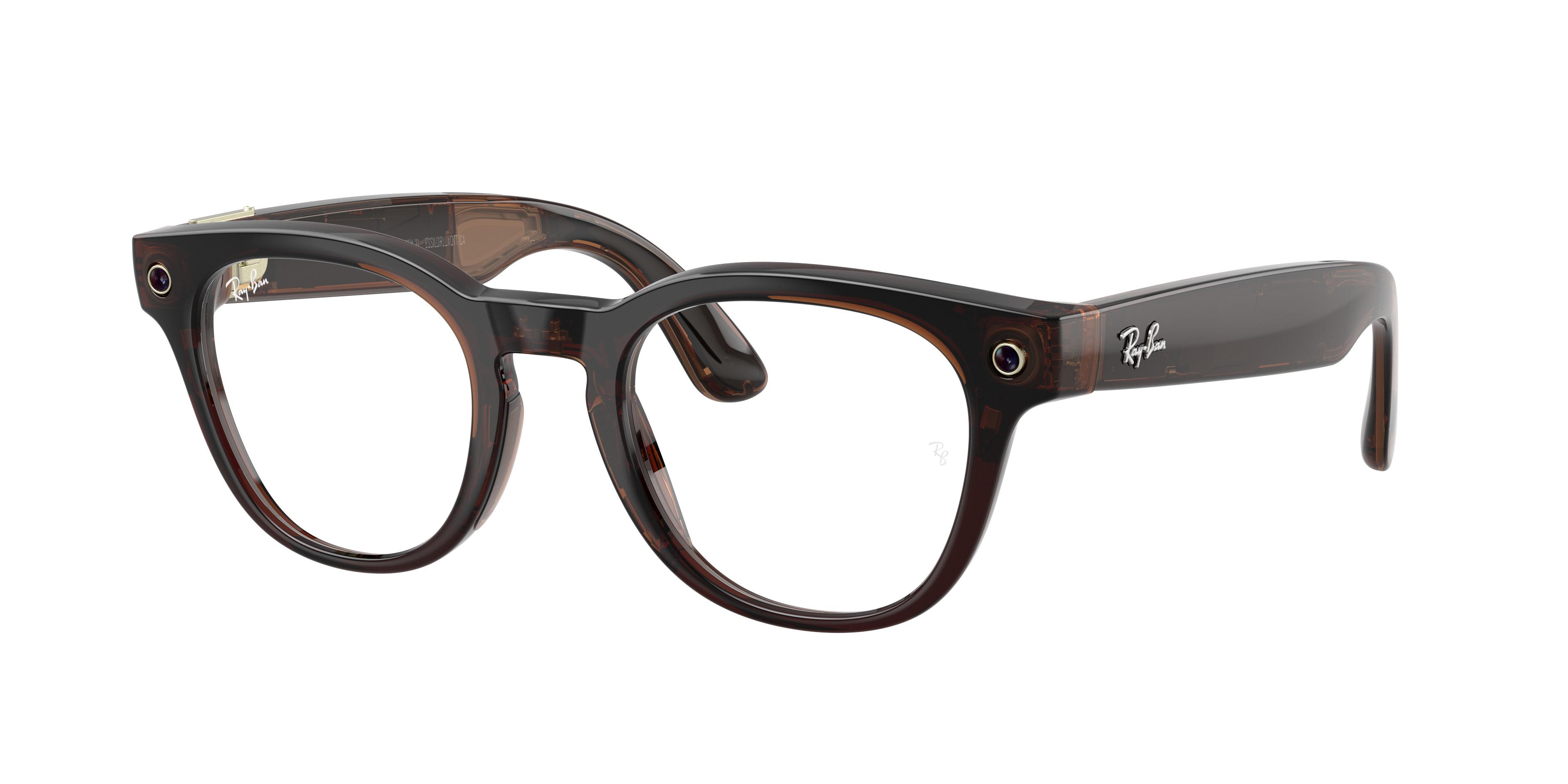 Lunettes de vue Ray-Ban Meta Mixte Marron Pantos Rw7002 Droite