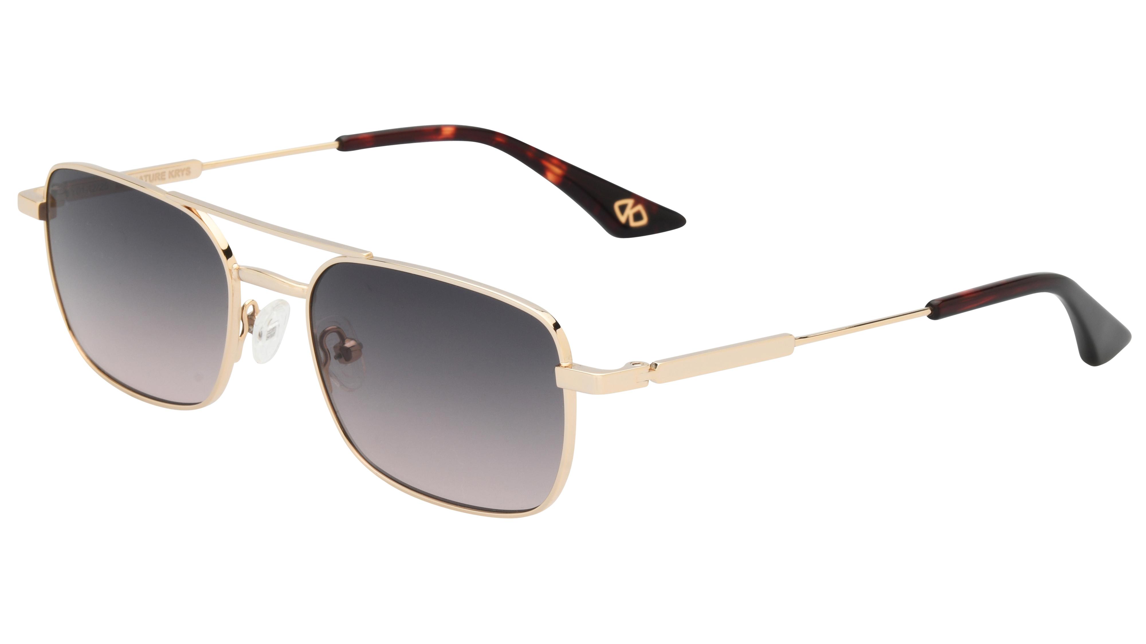 Lunettes de soleil Signature Krys Mixte Or Rectangle libre Trois-Quart