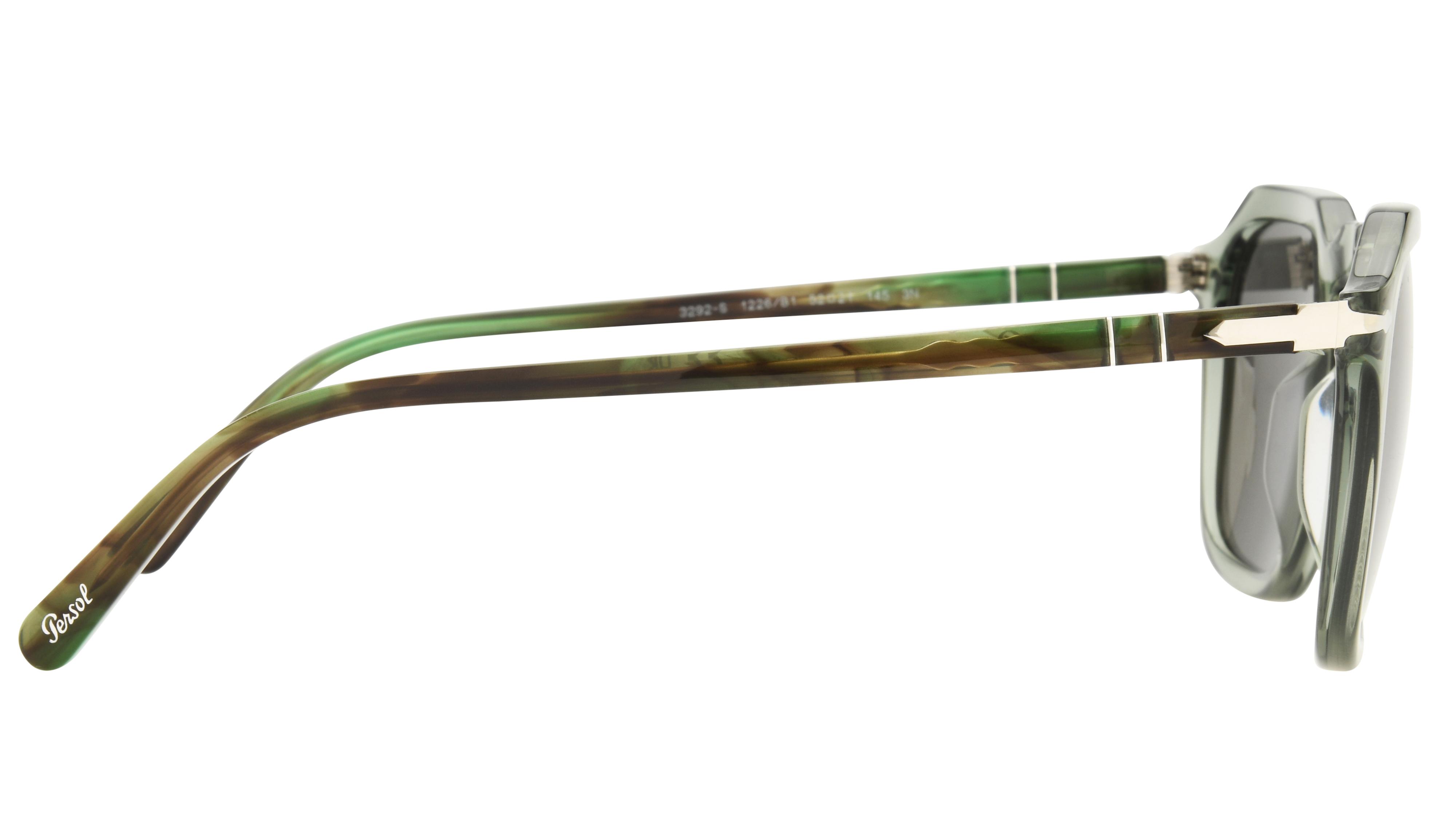 Lunettes de soleil Persol Mixte Vert Carré PO3292S Droite