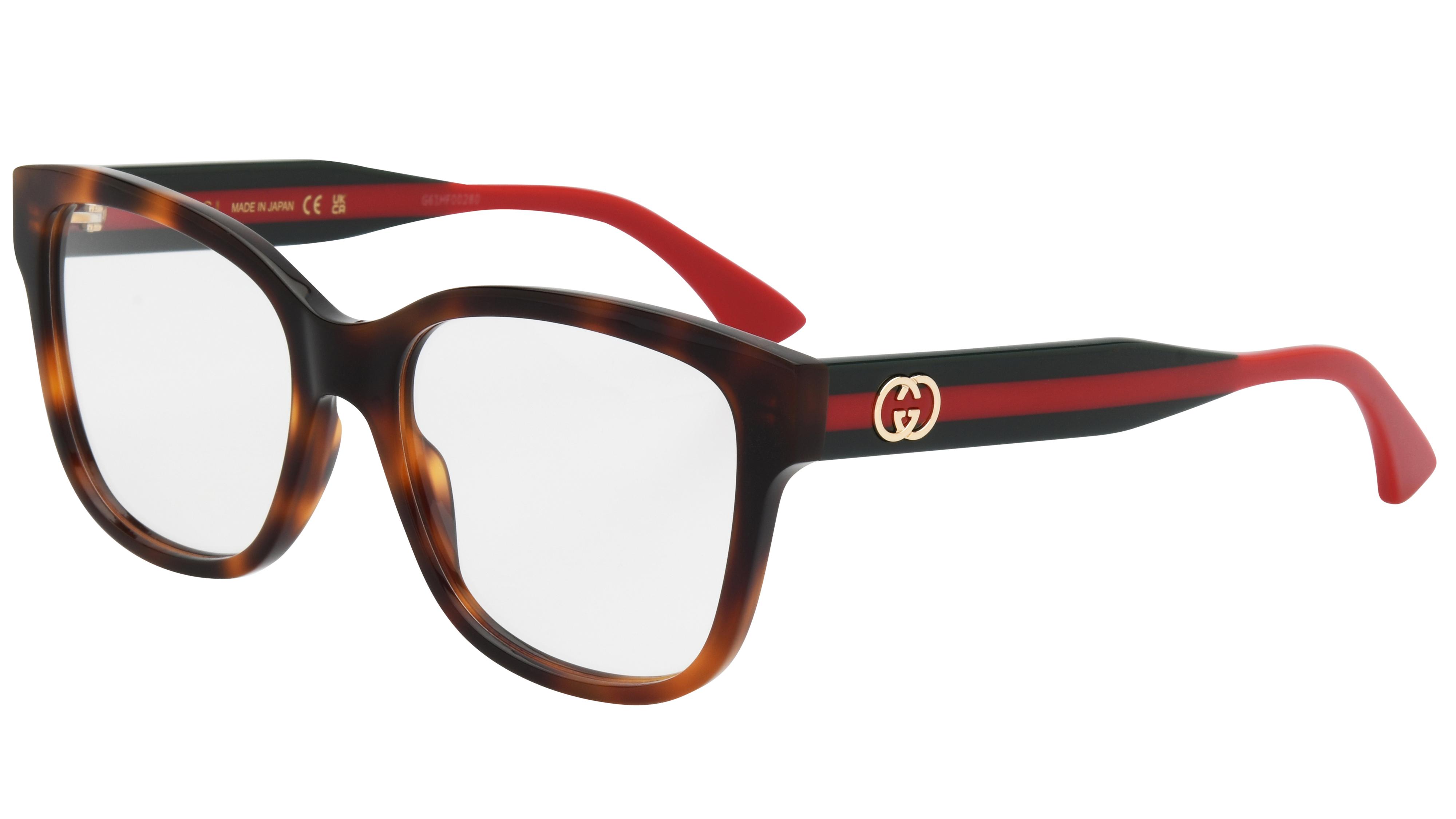Lunettes de vue Gucci Femme Écaille Papillon gg0038onn Trois-Quart