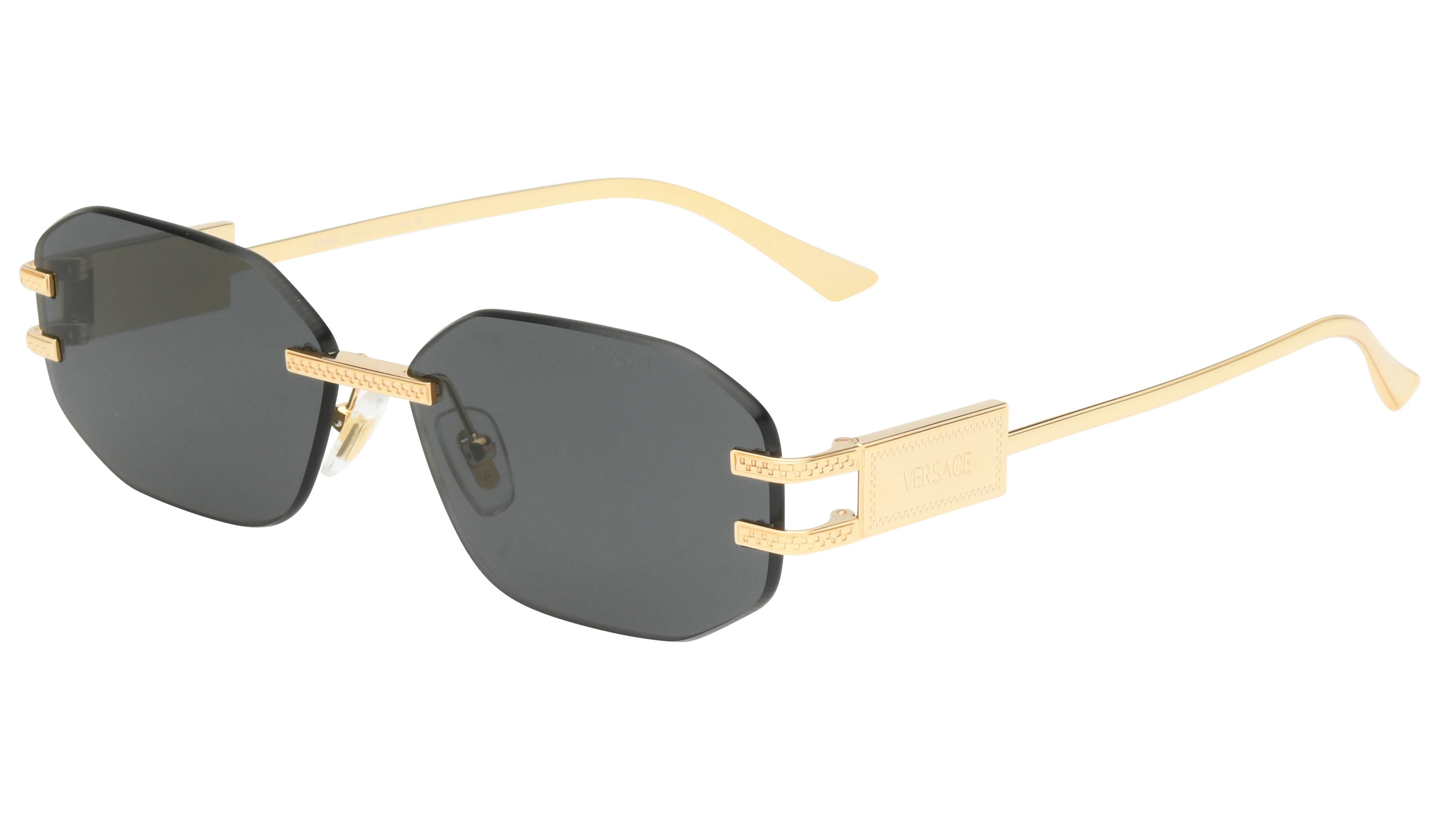 Lunettes de soleil Versace Femme Or Ovale VE2274 Trois-Quart