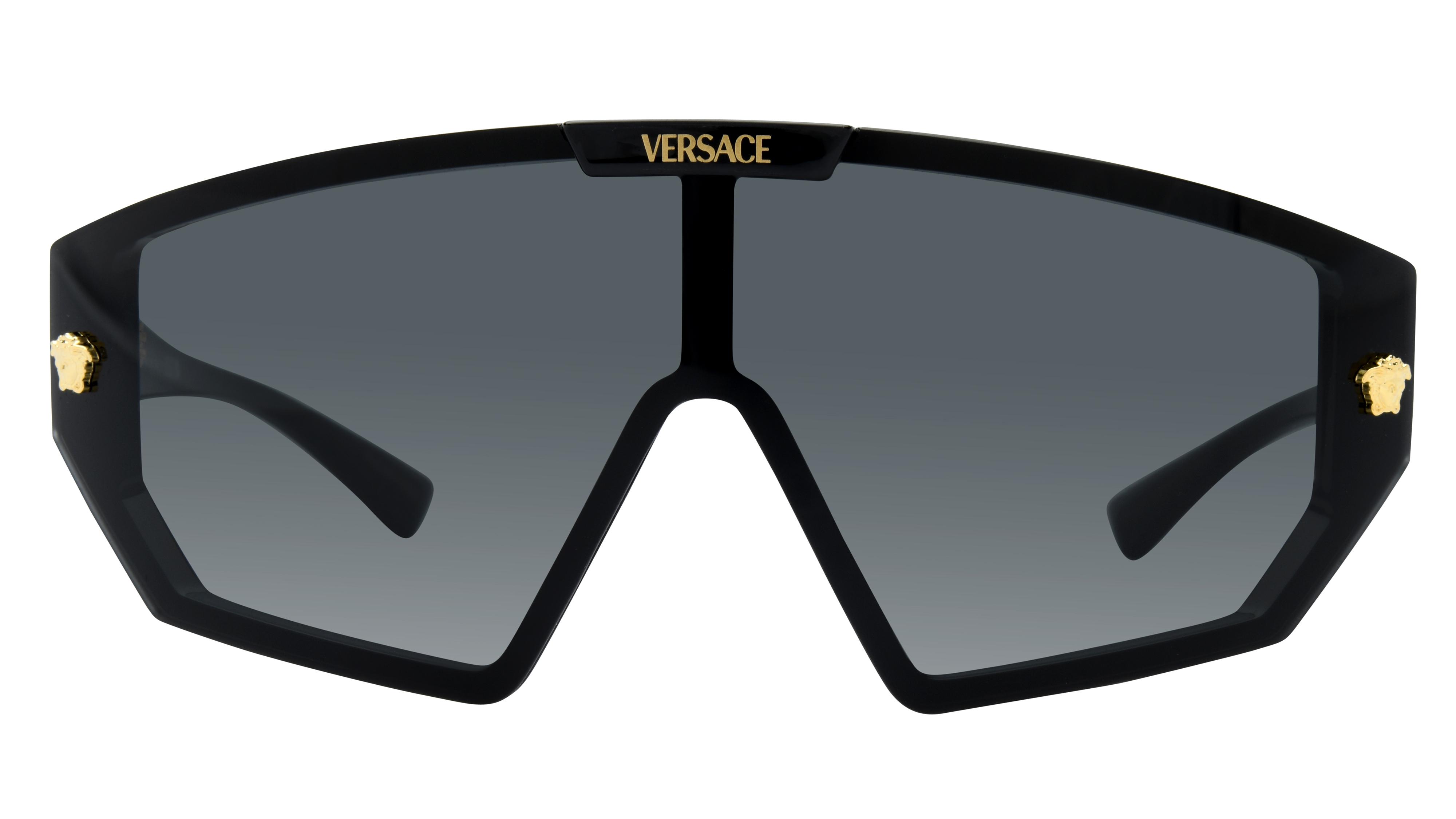 Lunettes de soleil Versace Mixte Noir Rectangle Ve4461 Face